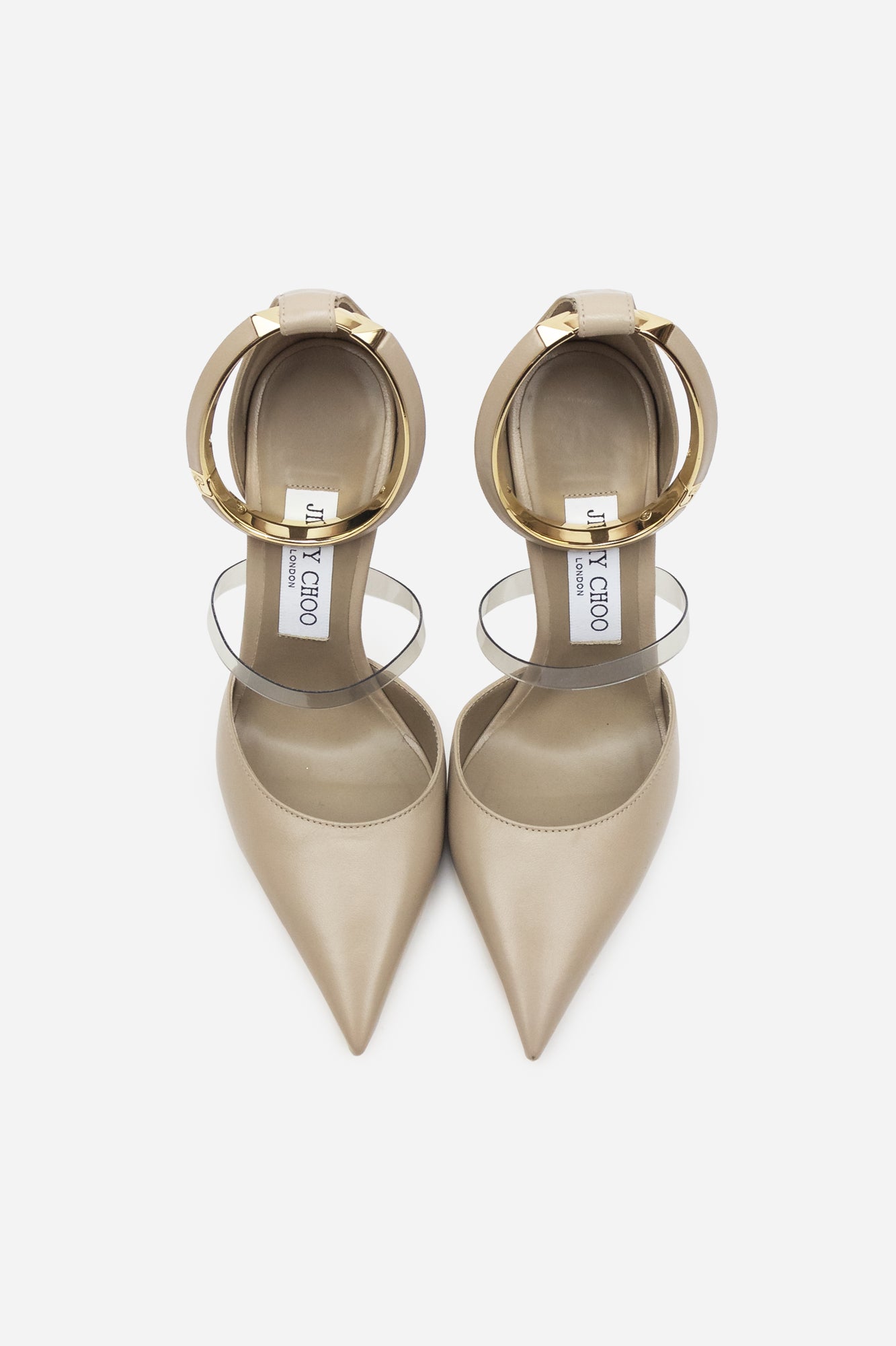 Beige Leather Dreece Pumps