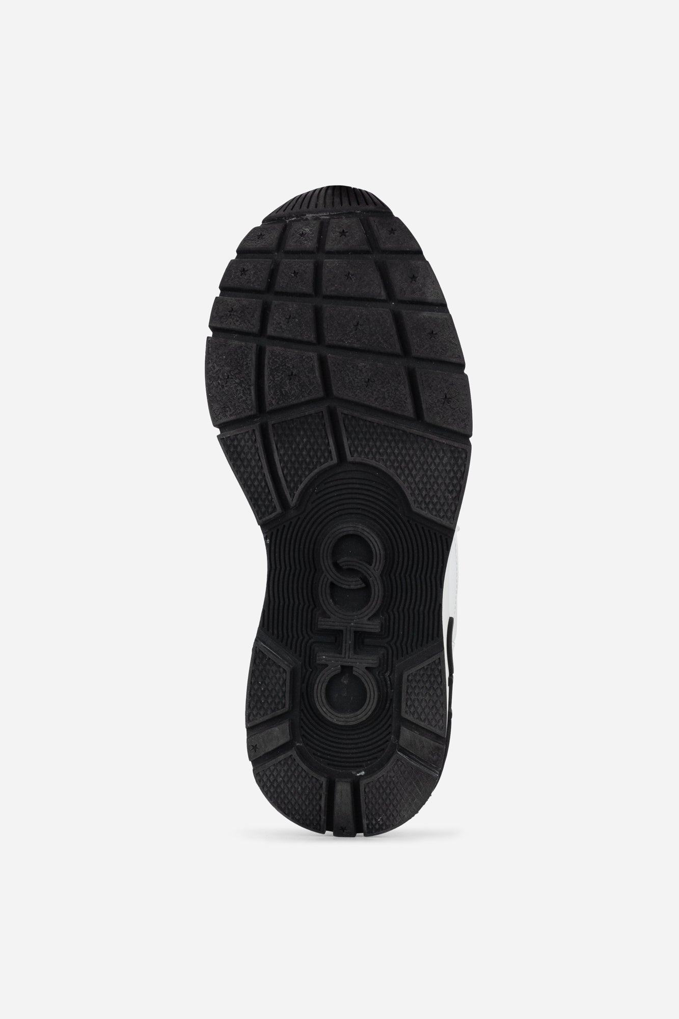 White and Black Logo Raine Low-Top Sneakers