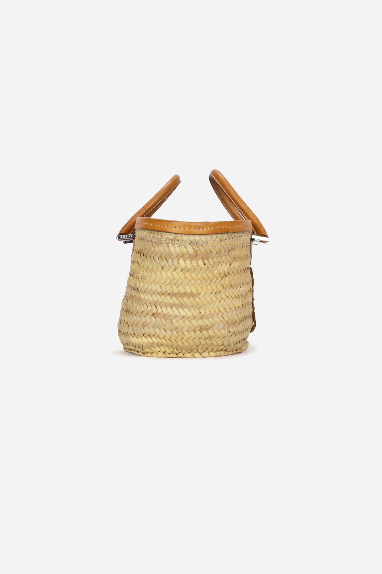 Rattan Leather Basket Bag