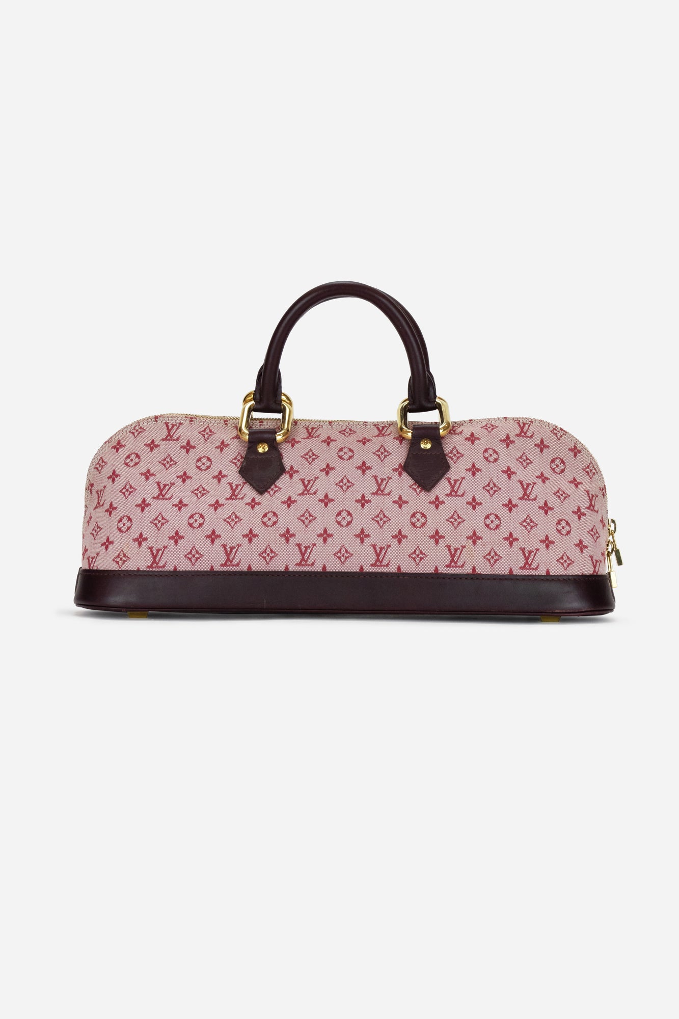 Cherry Monogram Mini Lin Horizontal Alma Bag