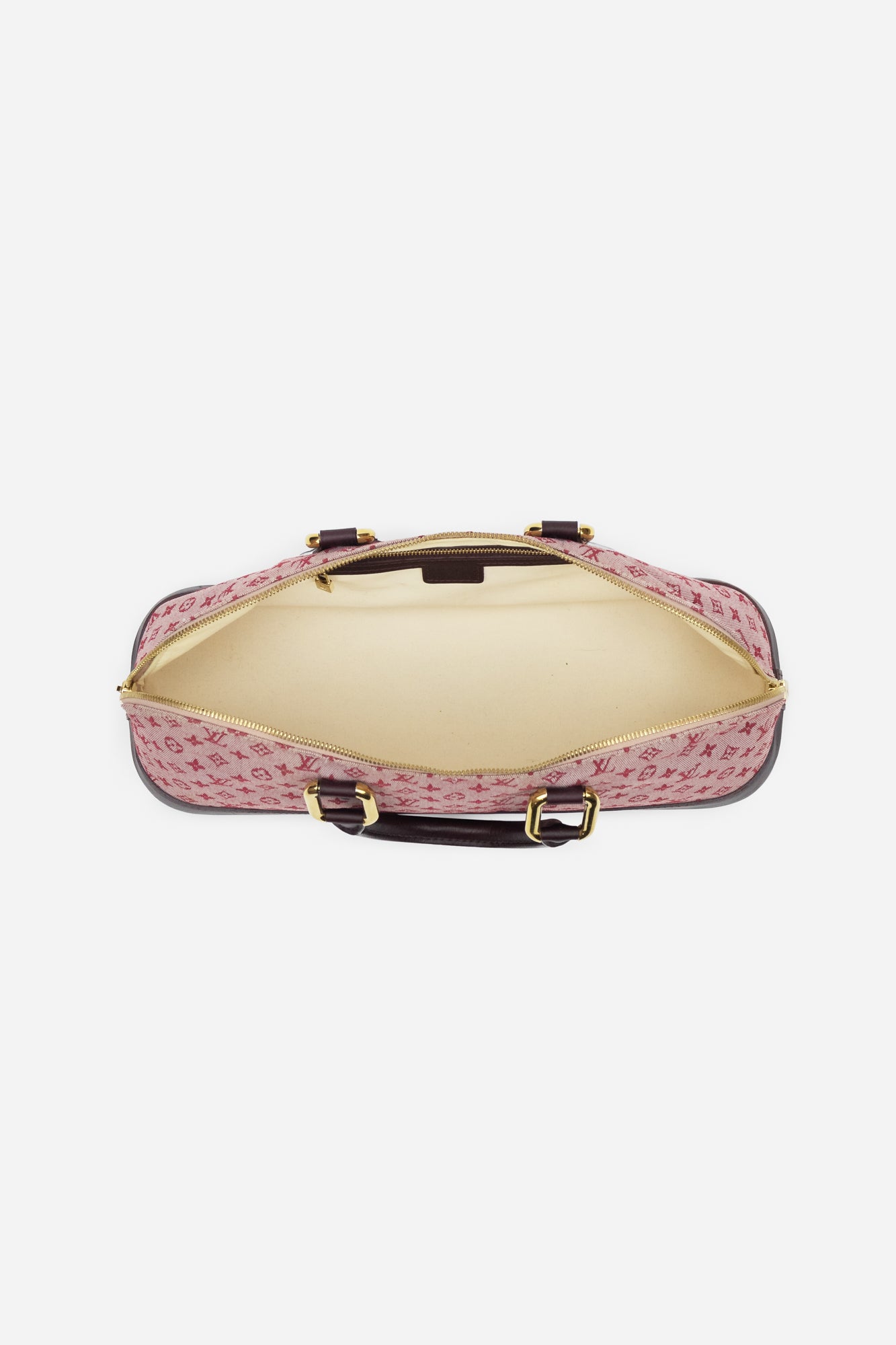 Cherry Monogram Mini Lin Horizontal Alma Bag