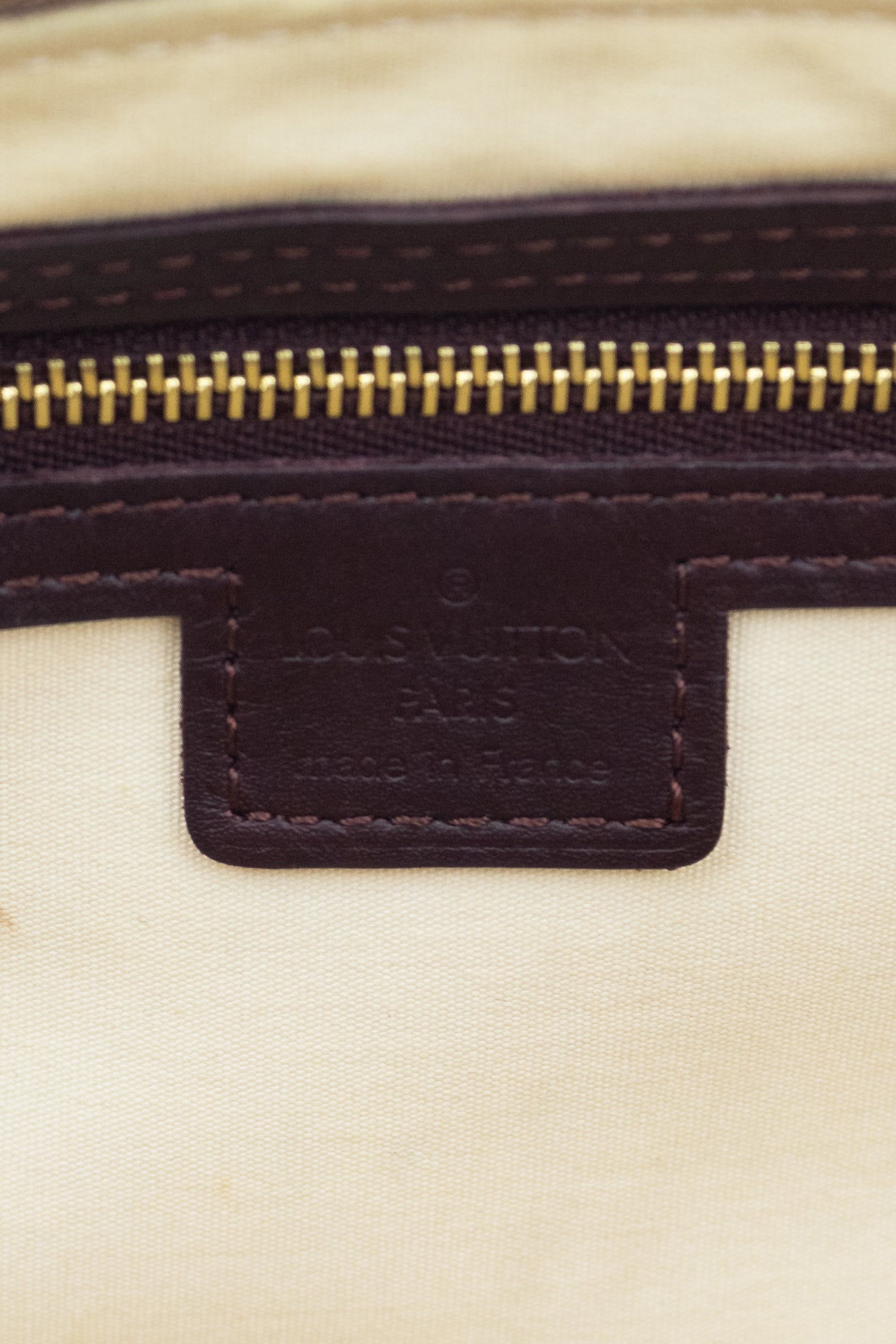 Cherry Monogram Mini Lin Horizontal Alma Bag