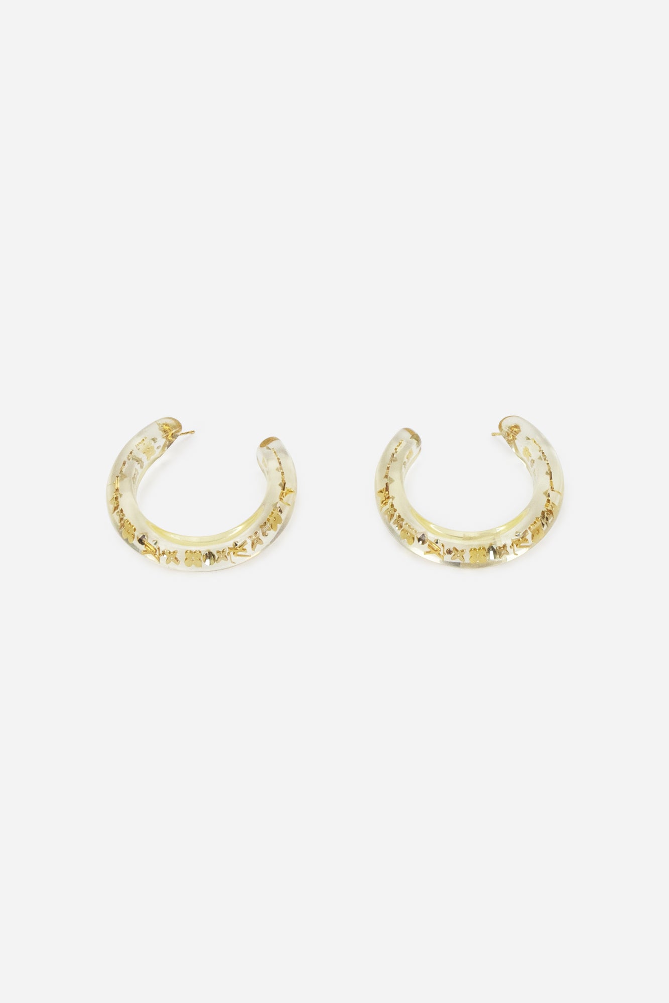 Clear Inclusion Hoop Earrings