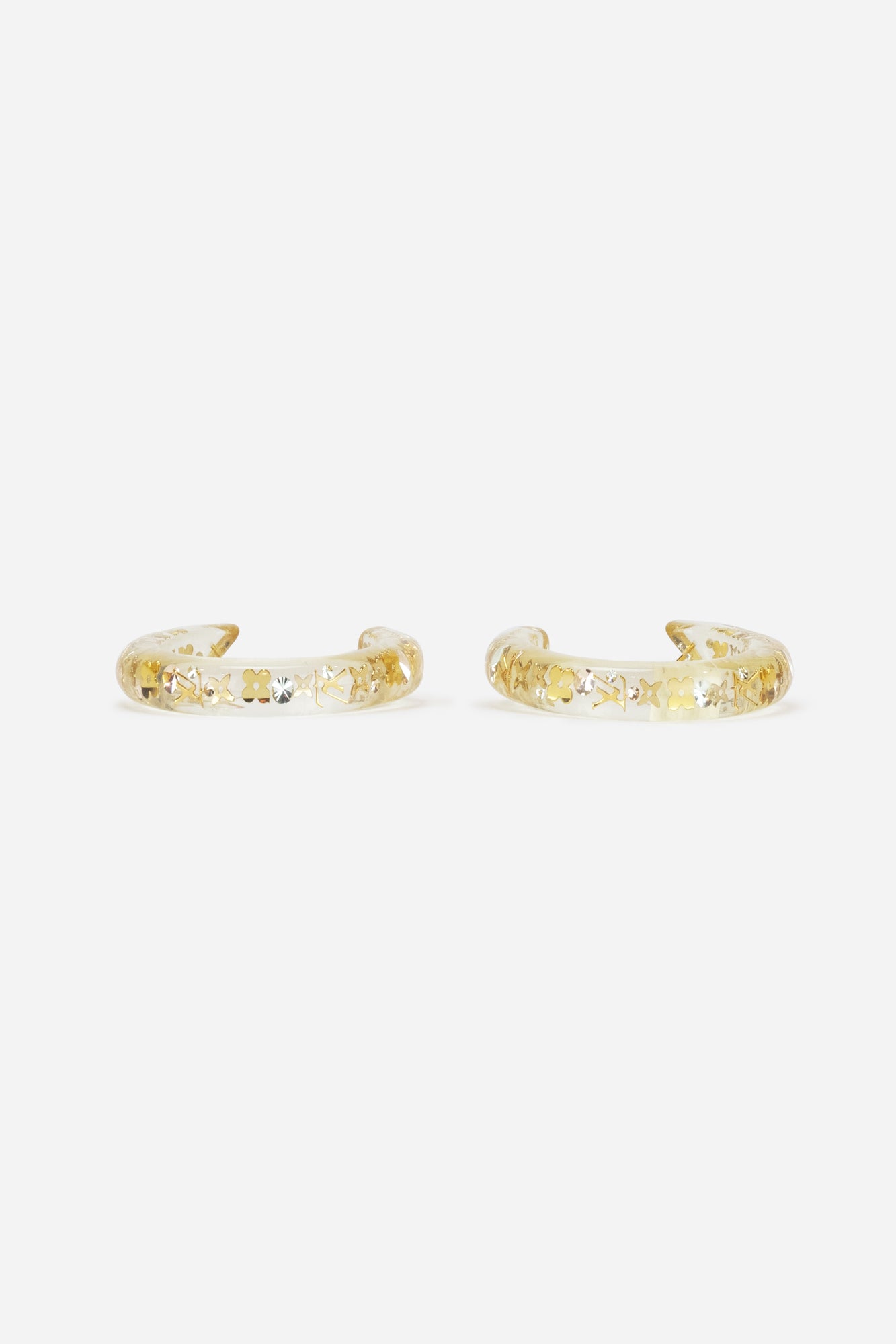 Clear Inclusion Hoop Earrings