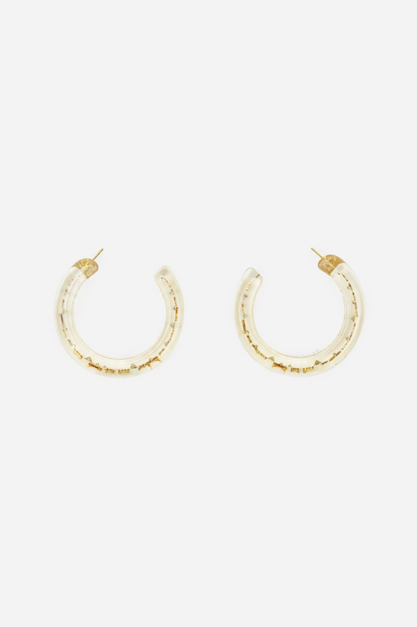 Clear Inclusion Hoop Earrings