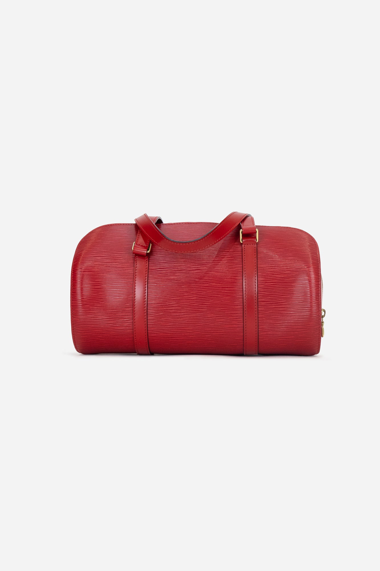 Red Epi Leather Soufflot With Pouch