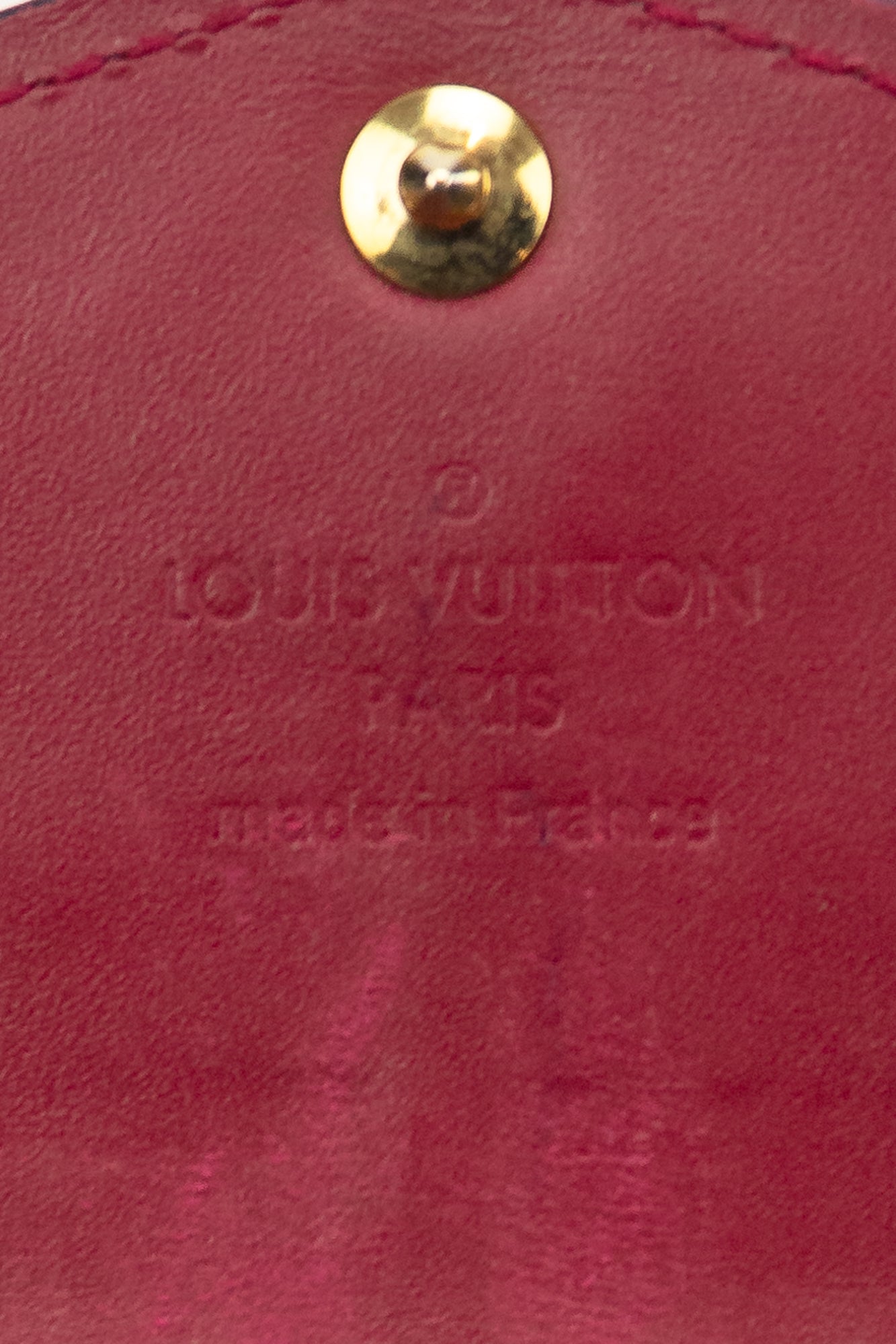 Red Leather Monogram Sarah Wallet