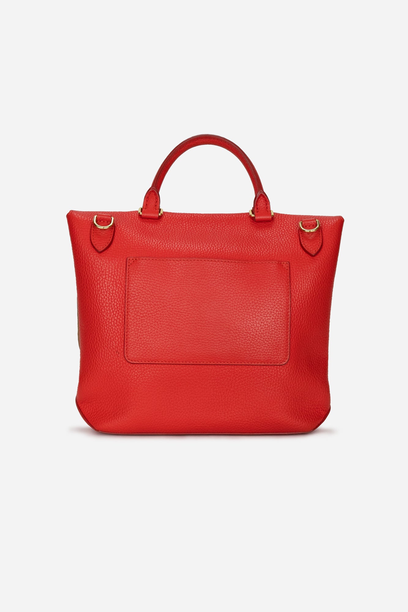Red Leather Taurillon Volta Top Handle bag