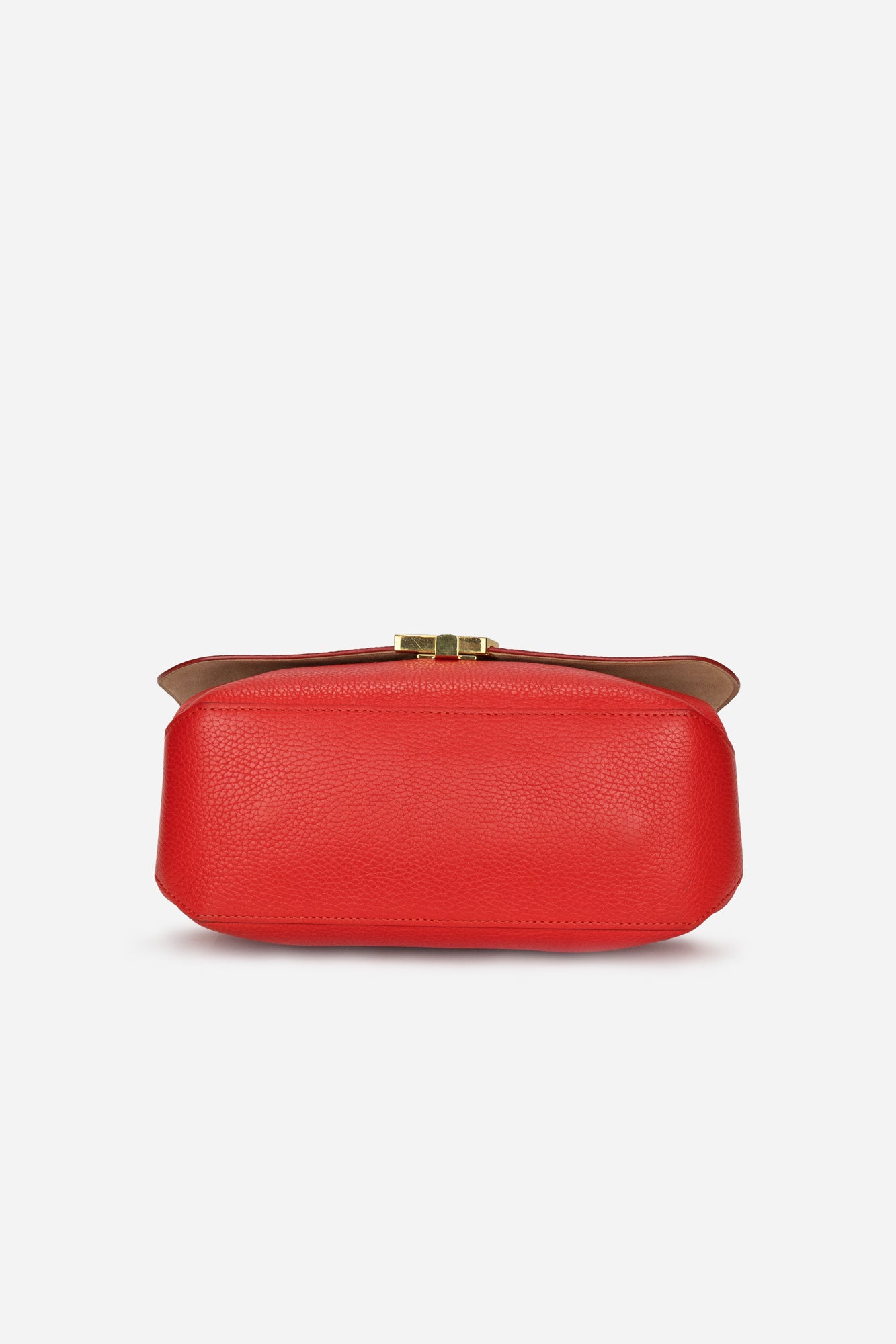 Red Leather Taurillon Volta Top Handle bag