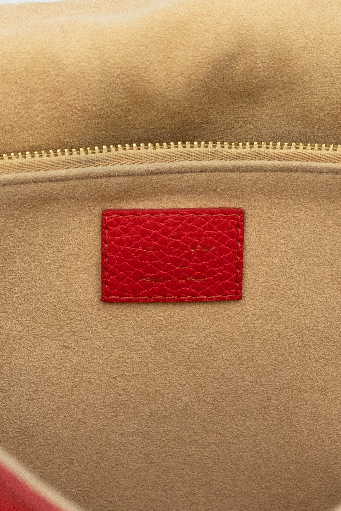 Red Leather Taurillon Volta Top Handle bag