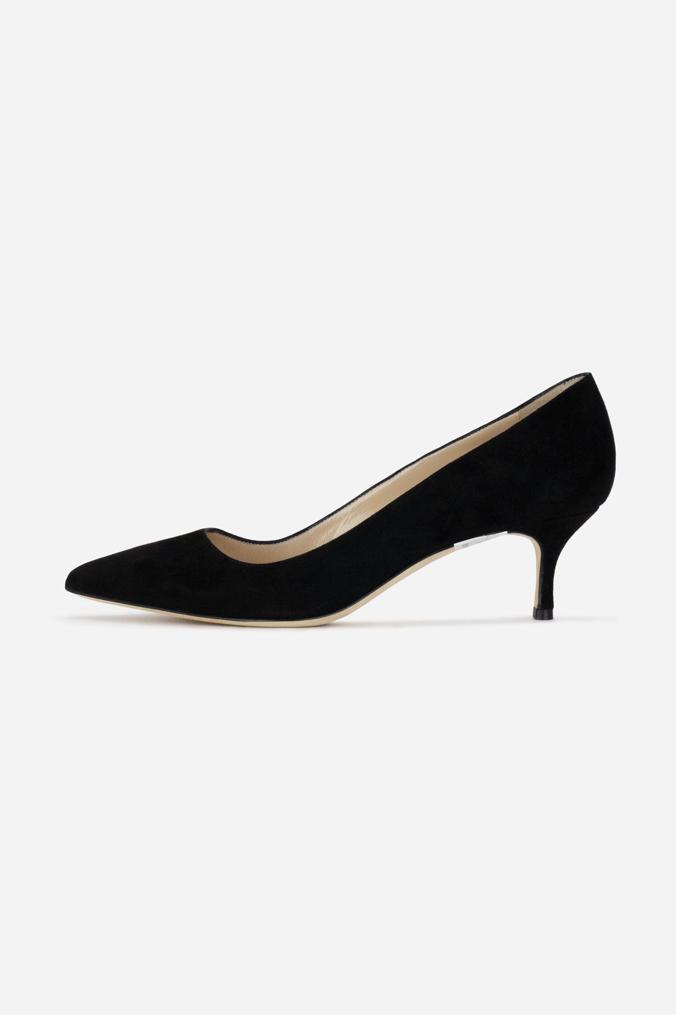 Black Suede 50mm BB Pointed Toe Pumps