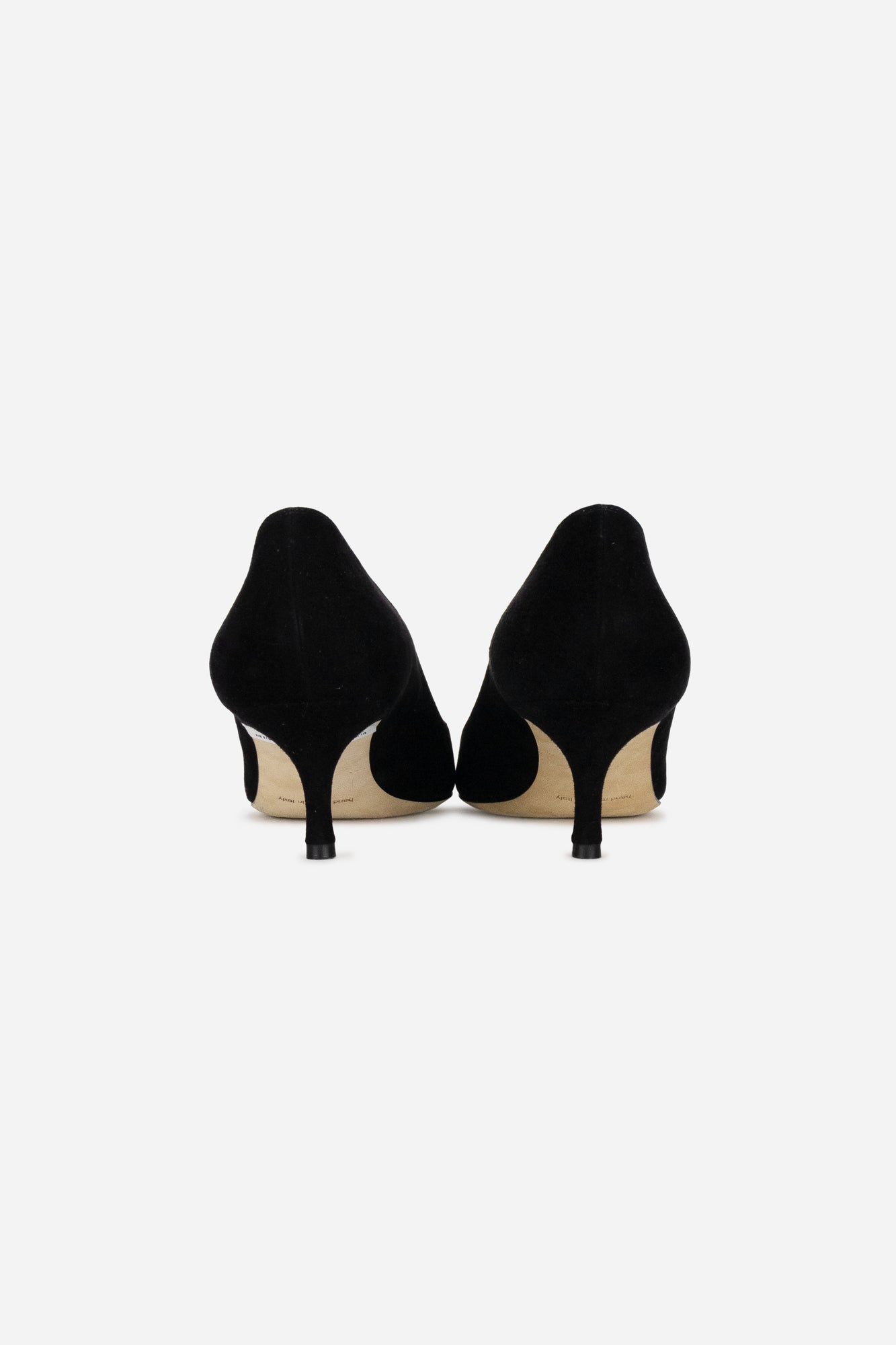 Black Suede 50mm BB Pointed Toe Pumps