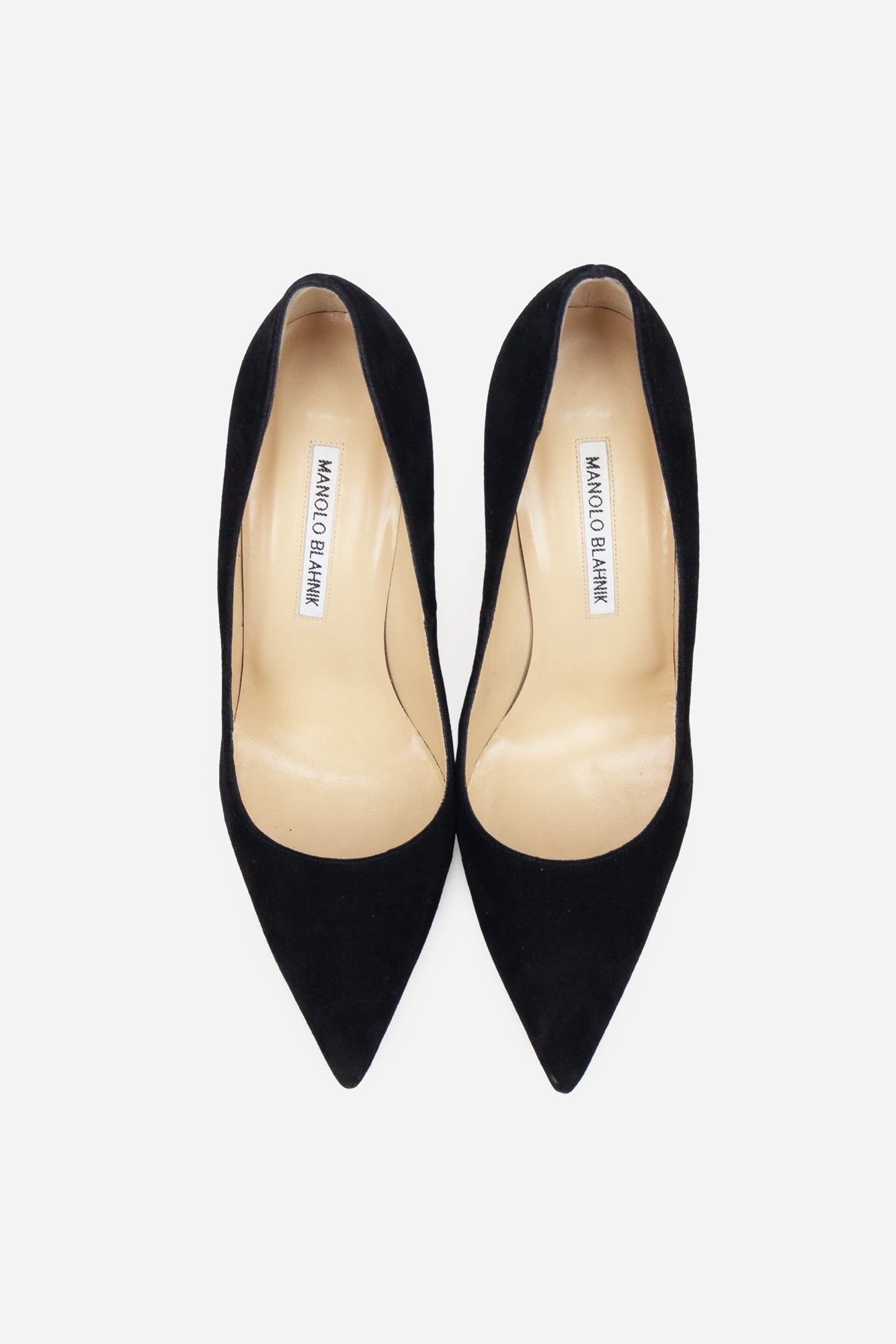 Black Sueded Pointed Toe Heel