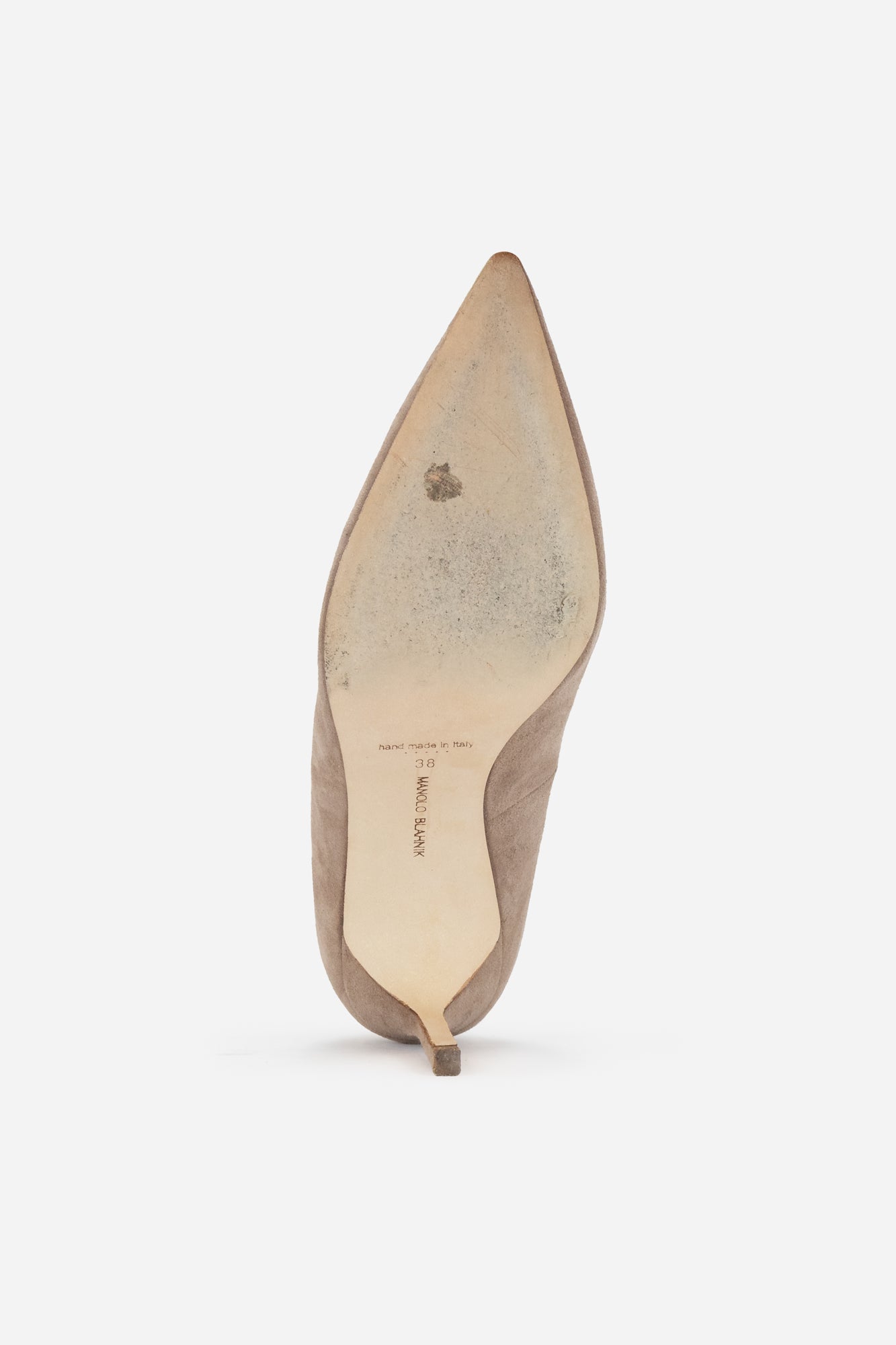 Beige Suede Pointed Toe Pumps