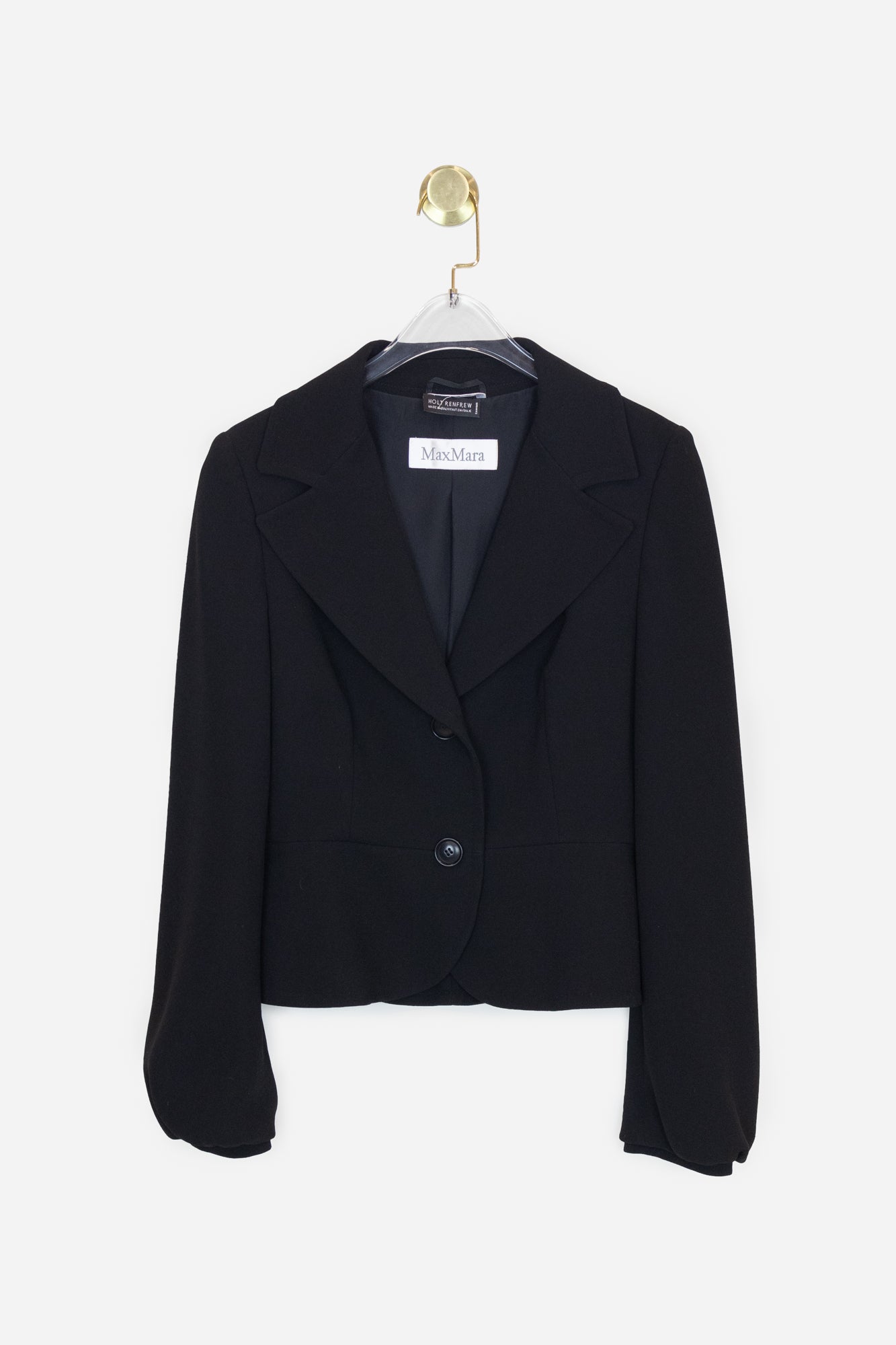 Black Tailored Bell Sleeve Blazer