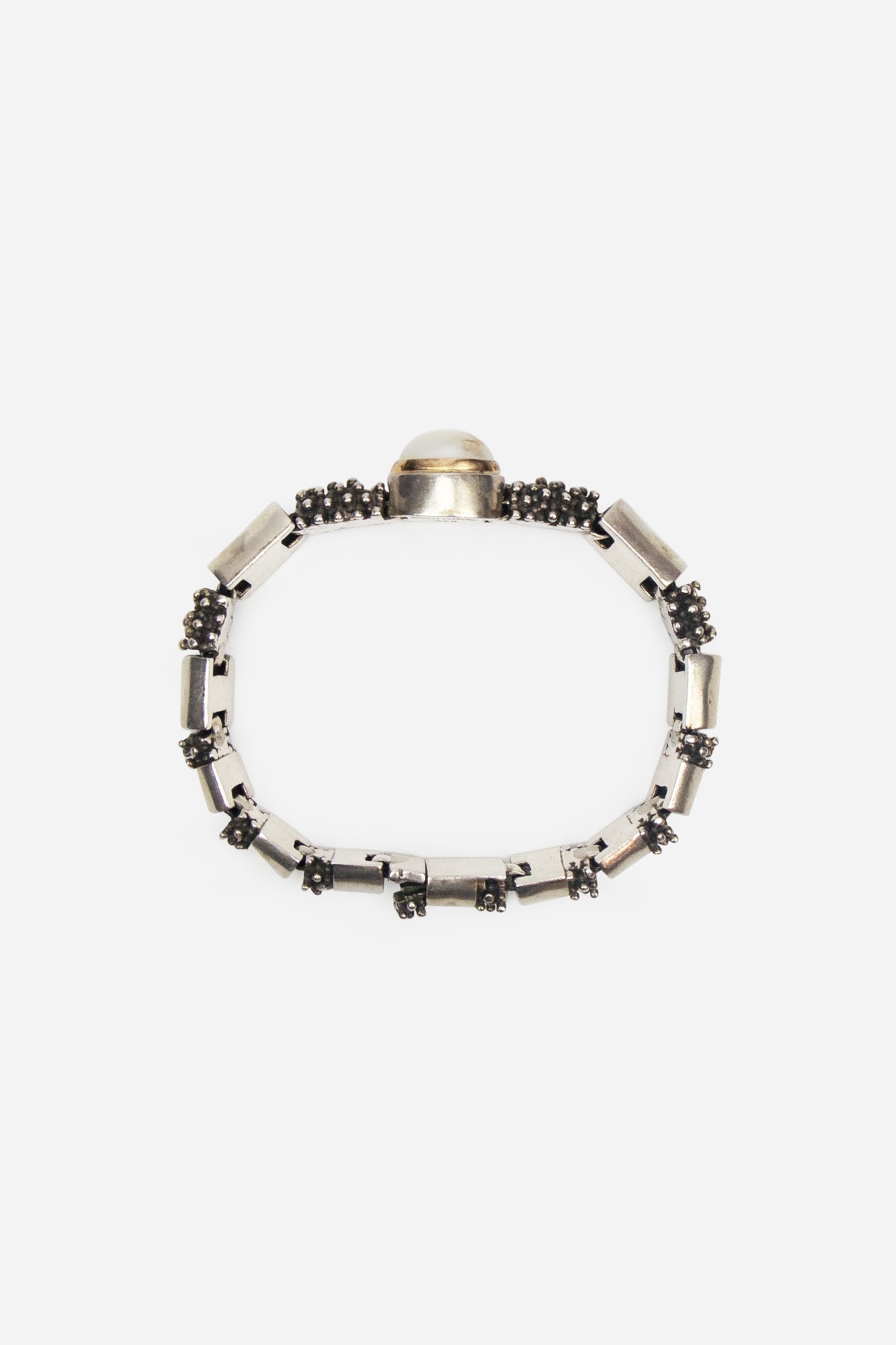 Oval Pearl Multi Section Bracelet