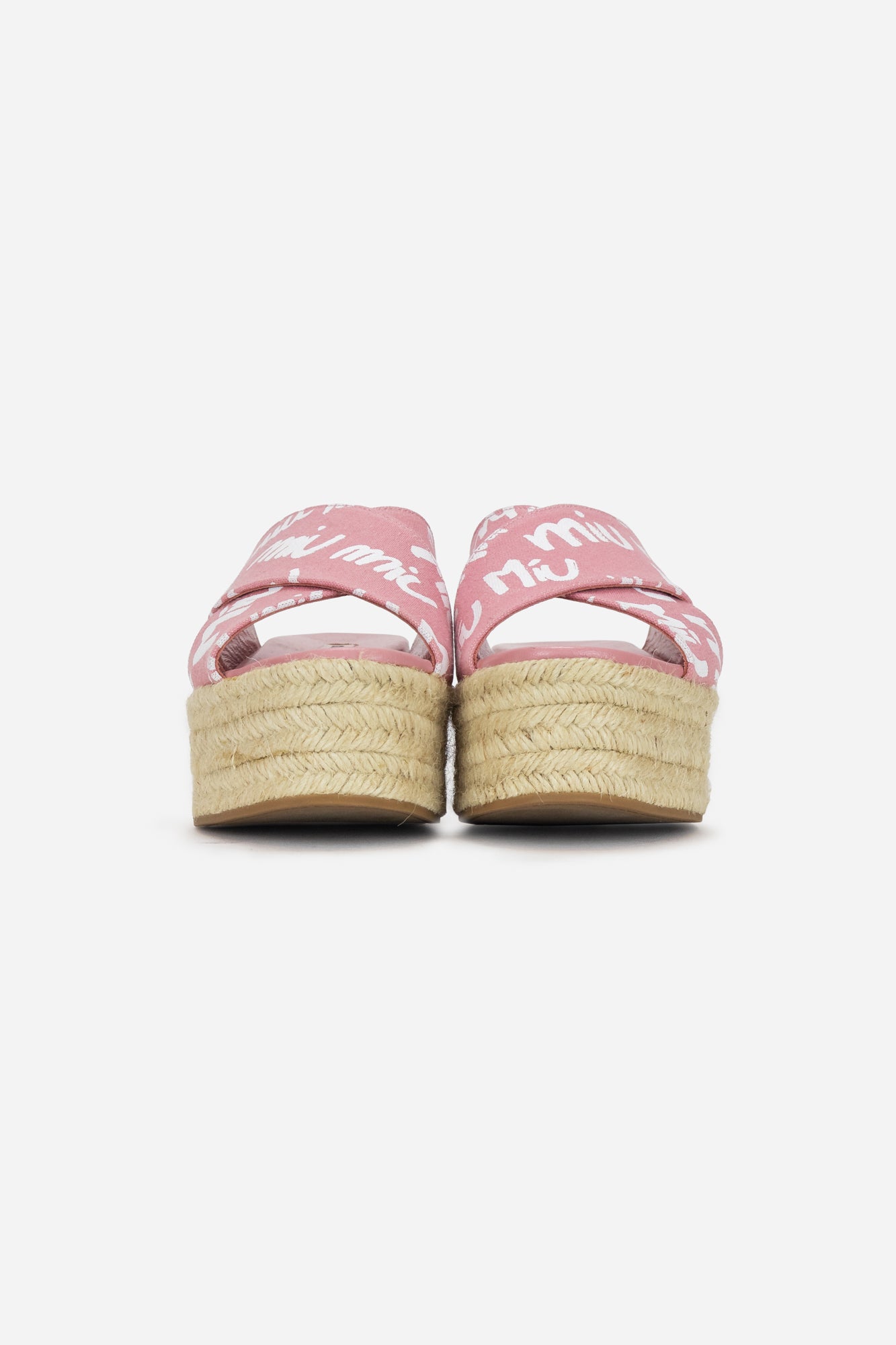 Pink Canvas Printed Espadrilles