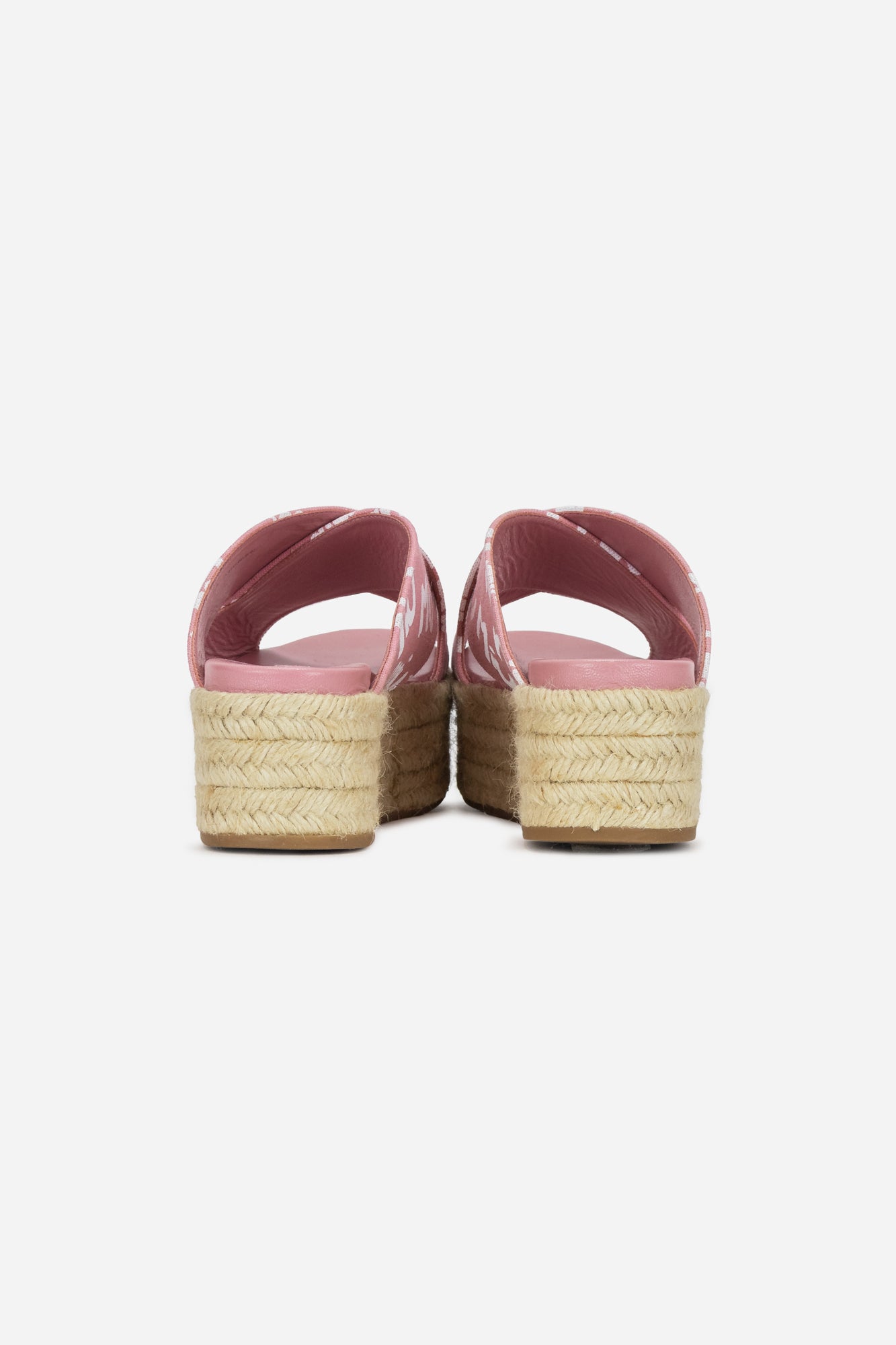 Pink Canvas Printed Espadrilles