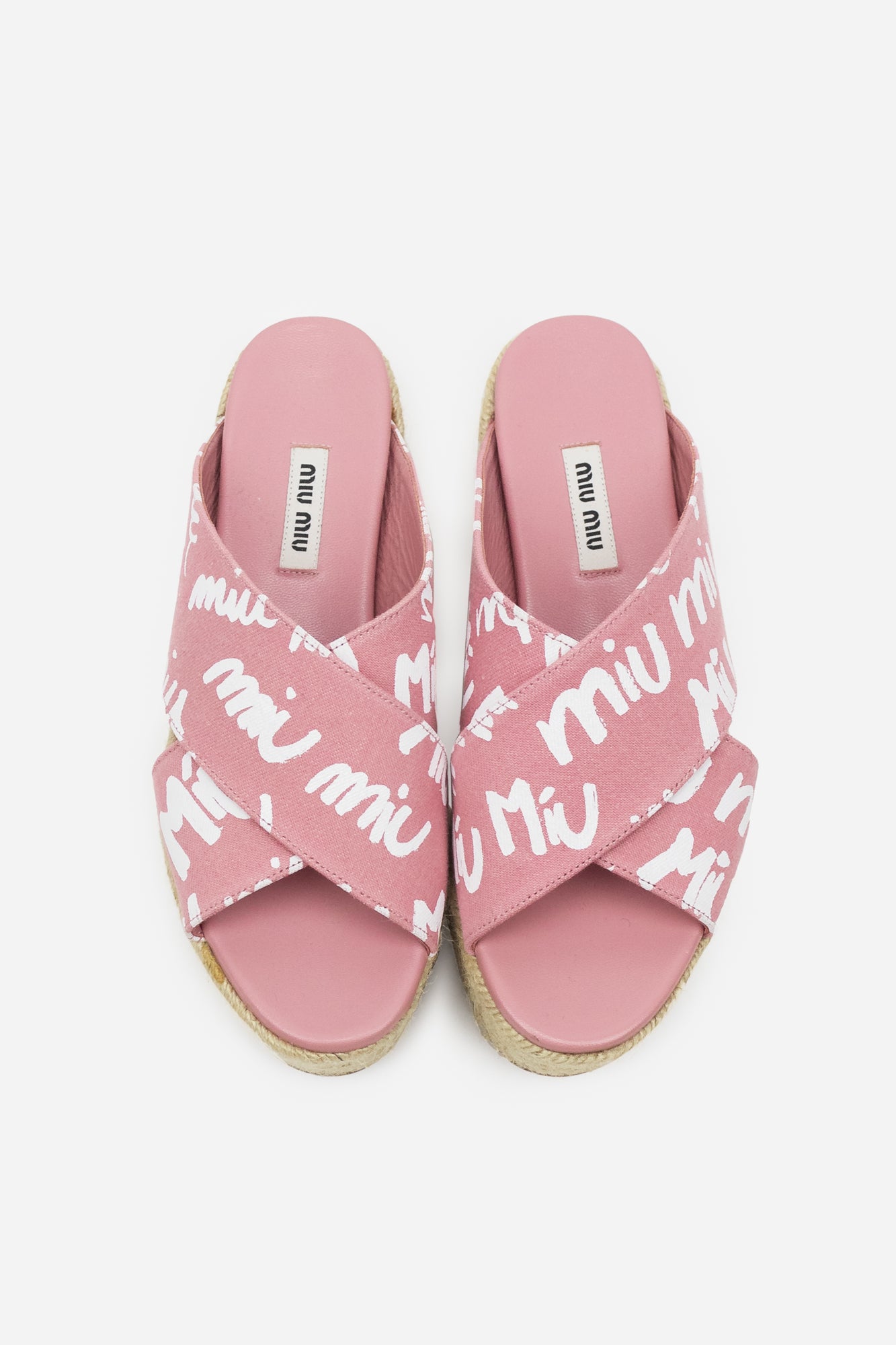 Pink Canvas Printed Espadrilles