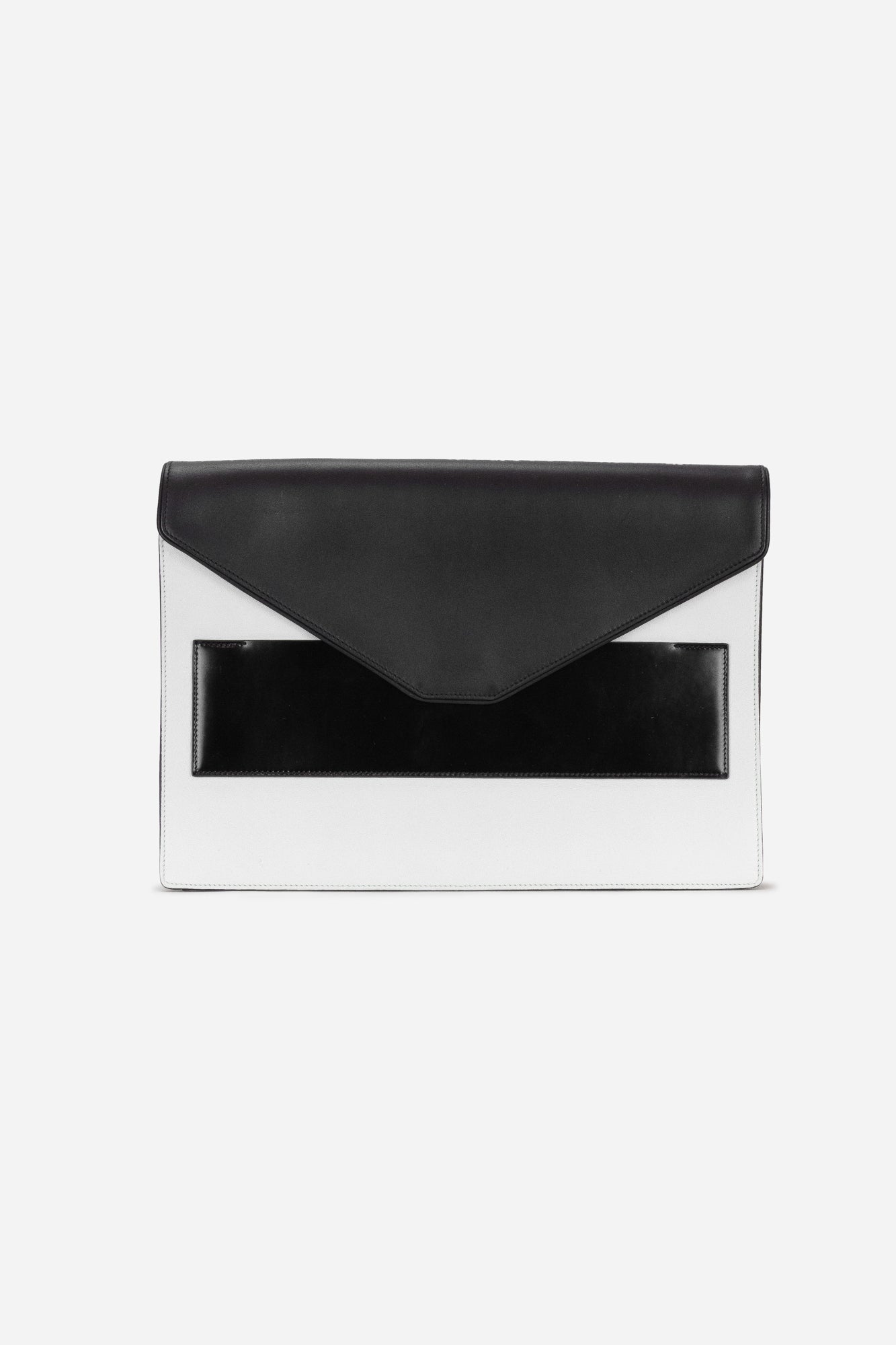 Black and White Envelope Clutch
