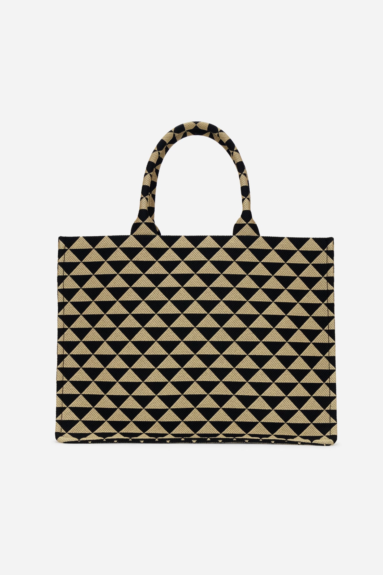 2022 Large Triangolo Jacquard Symbole Tote