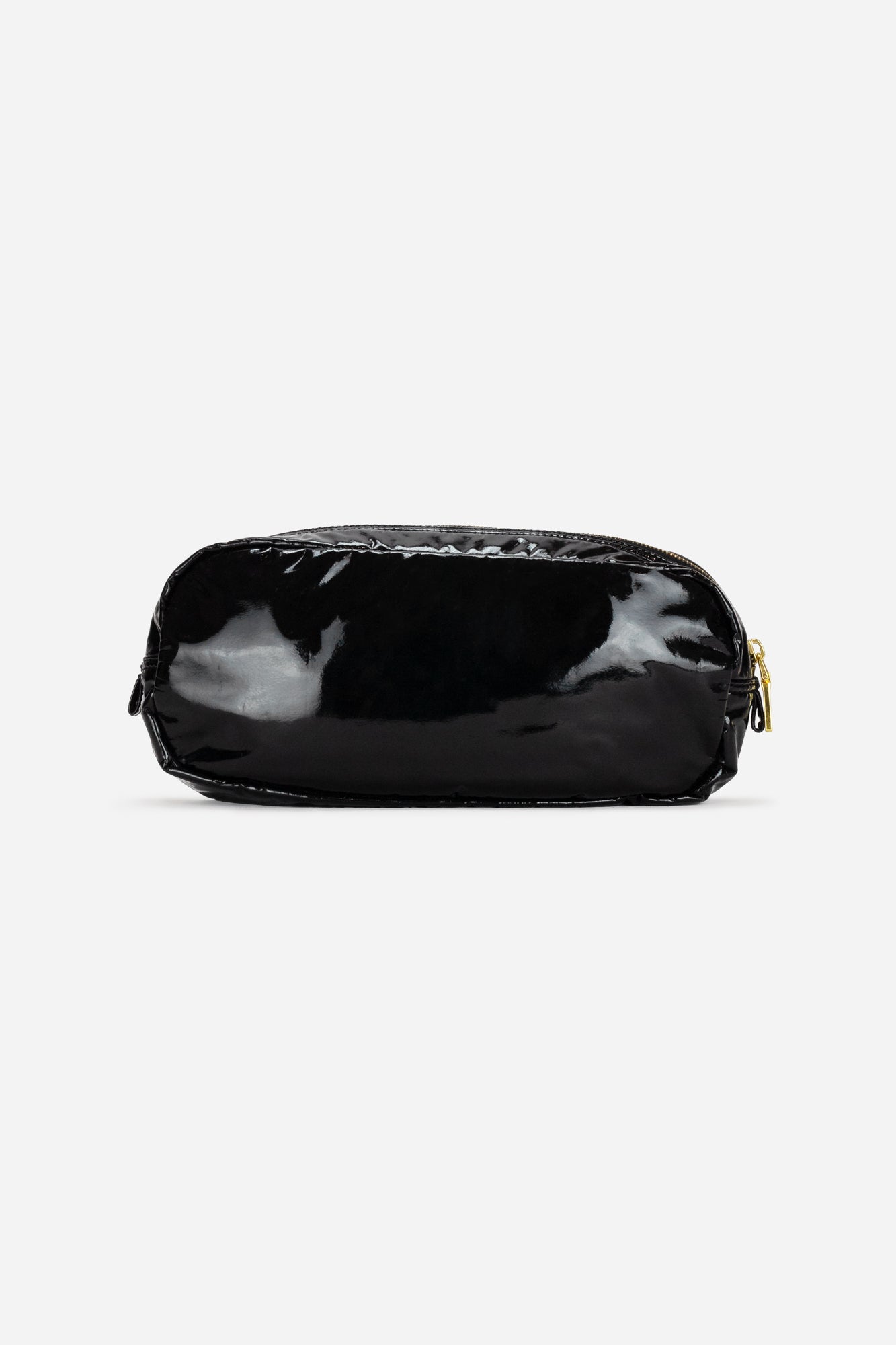 Black Patent Leather Cosmetic Pouch