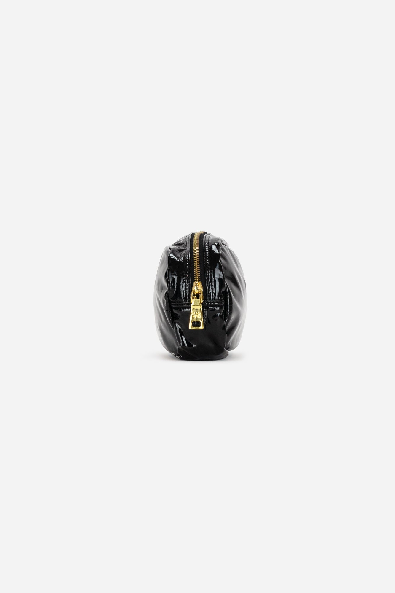 Black Patent Leather Cosmetic Pouch