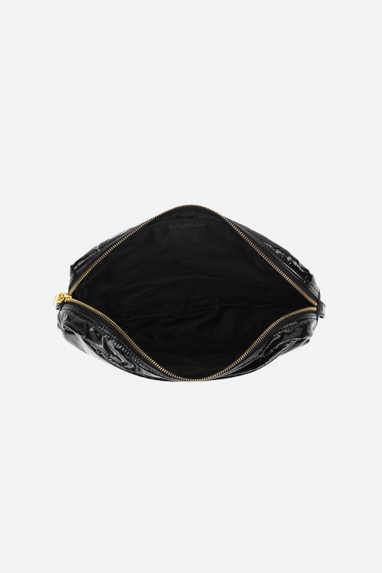 Black Patent Leather Cosmetic Pouch