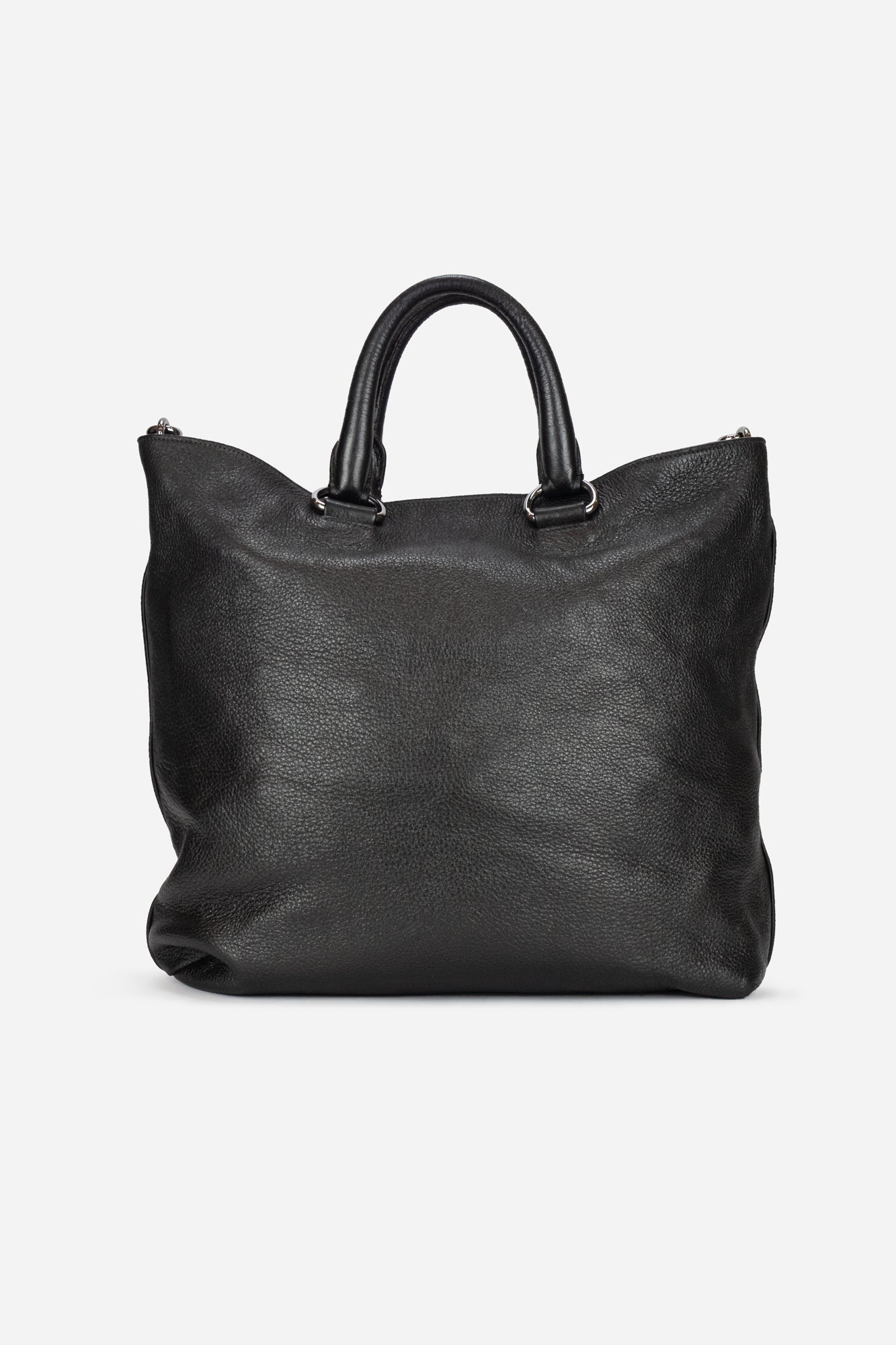 Gun Metal Convertible Shopper Tote