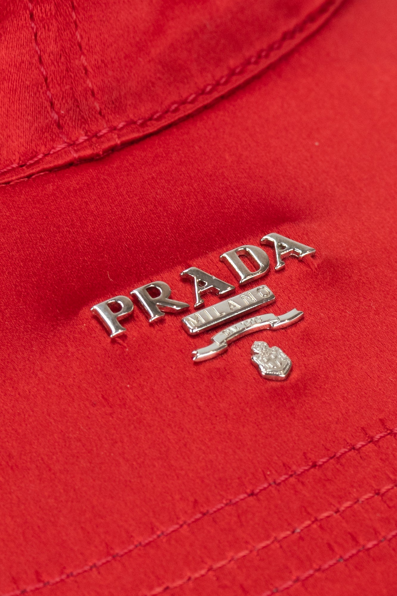 Red Silk Logo Cap