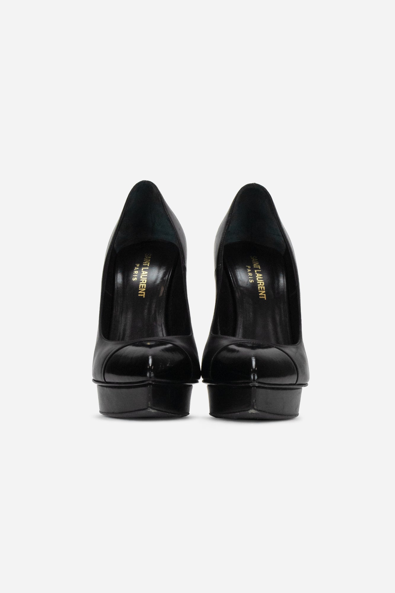 Black Janis Cap-Toe Platform Pump