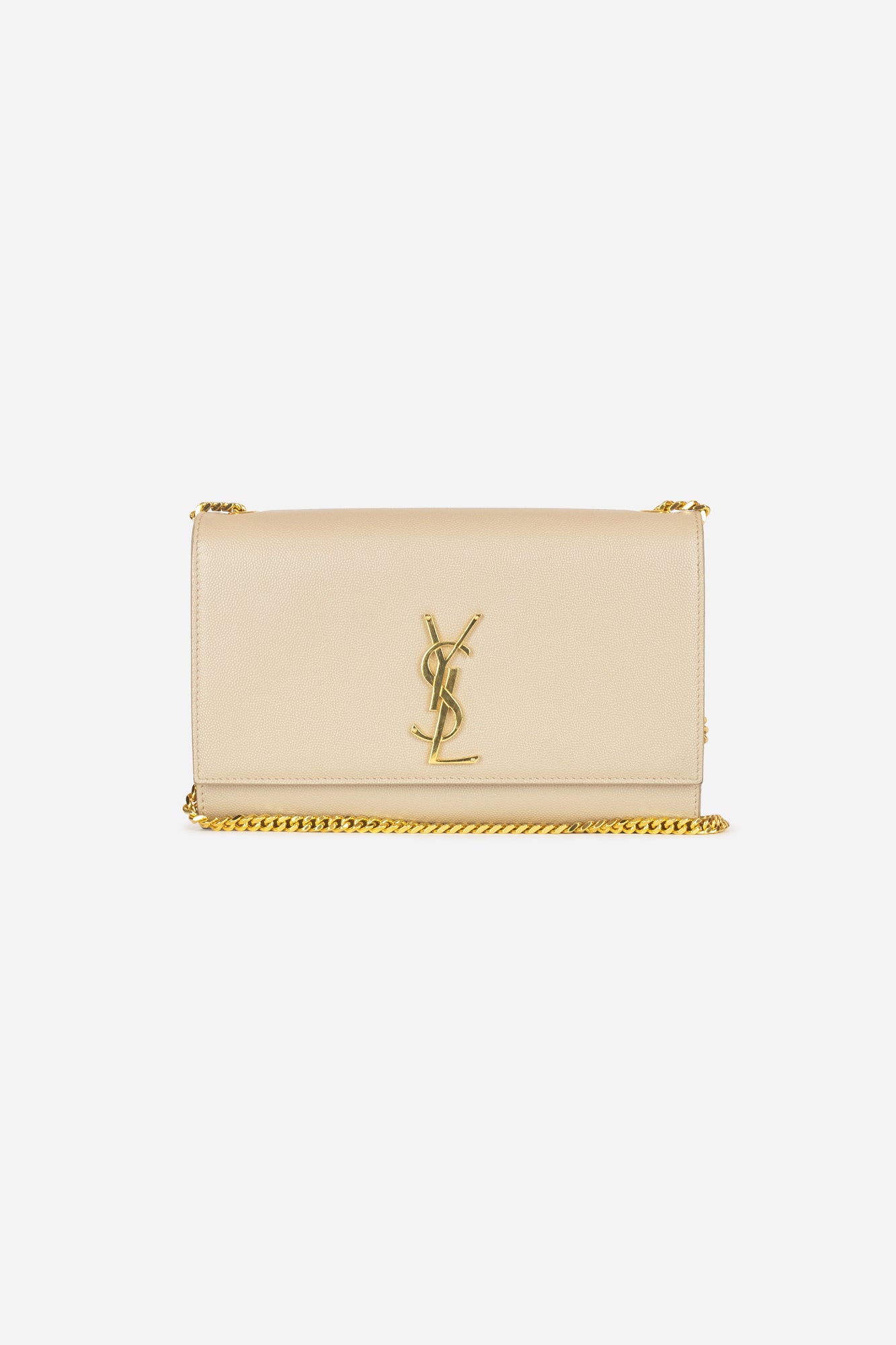 Dark Beige Kate Medium Logo Chain Bag
