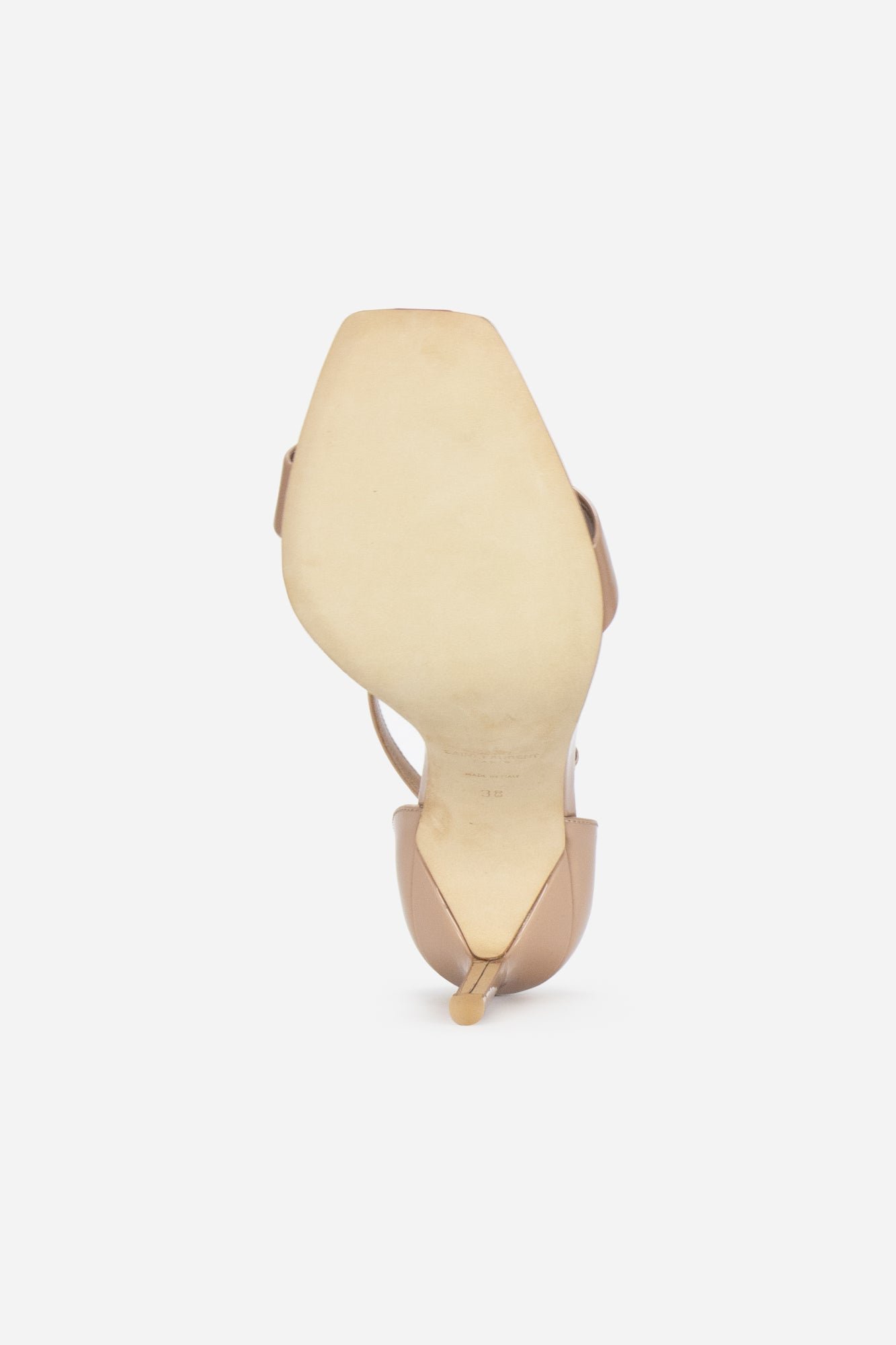 Nude Patent Leather Amber Heeled Sandals 100mm