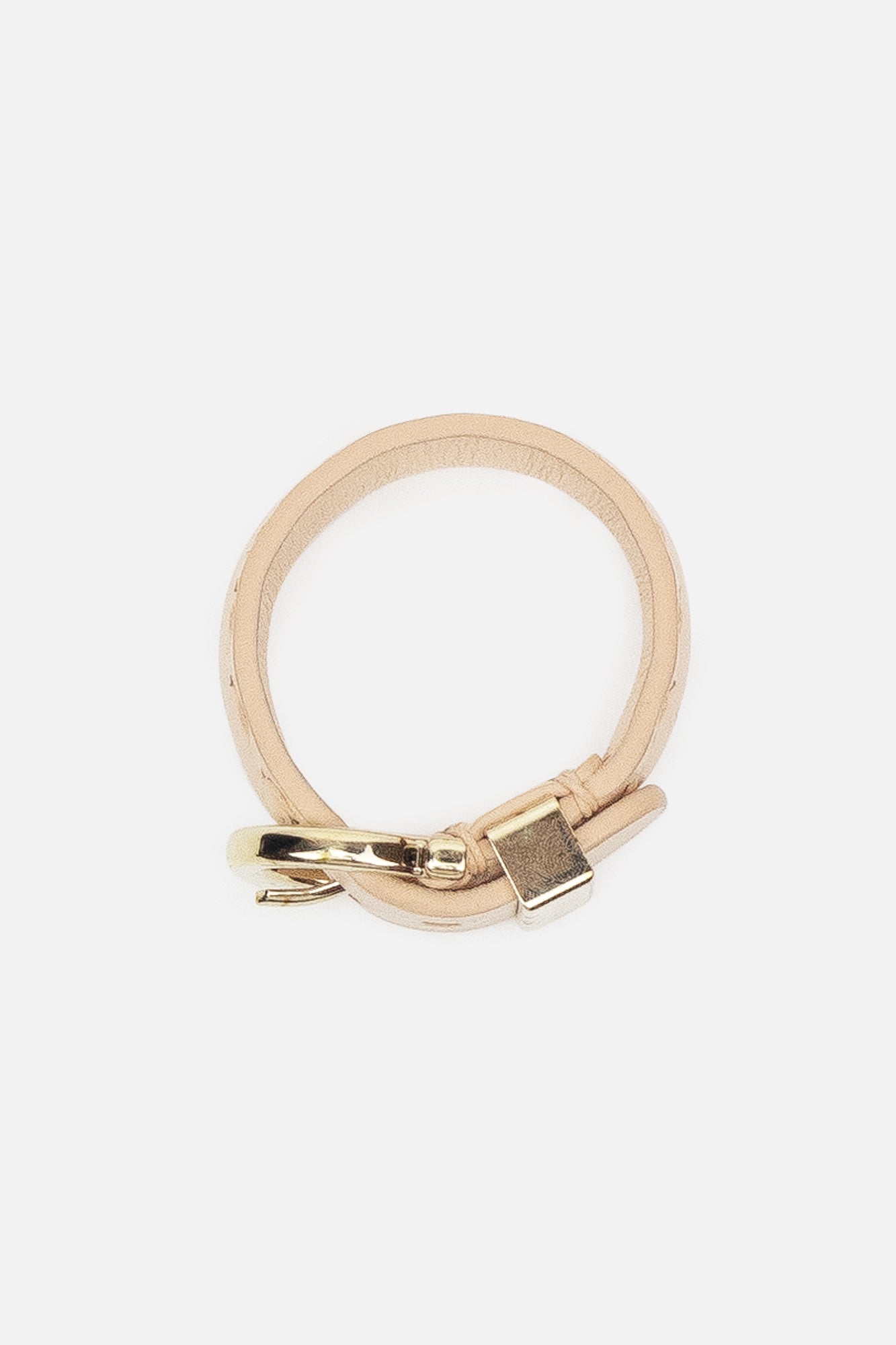 Blush Leather Wide Stitch Bracelet