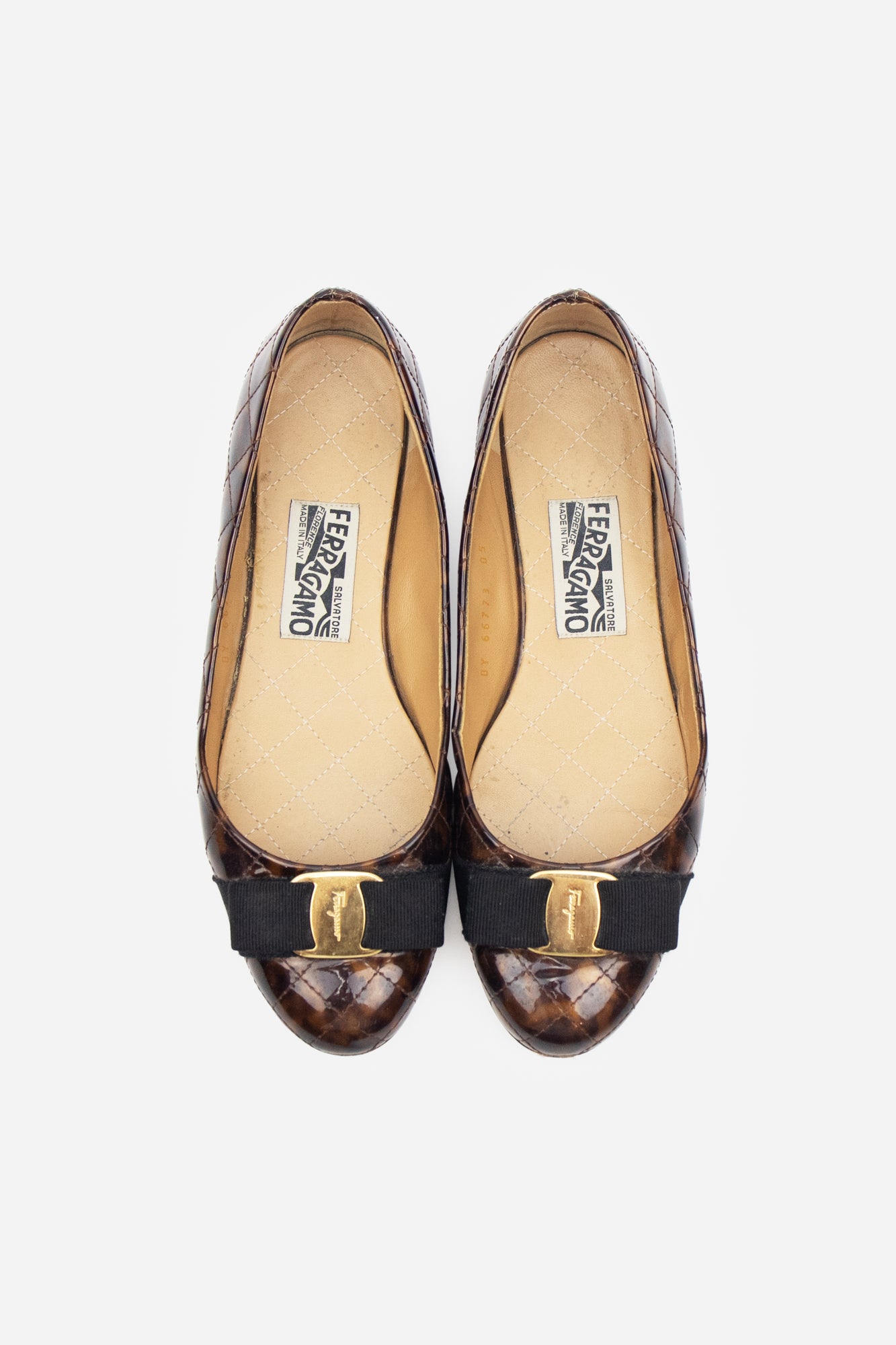 Patent Leather Leopard Print Flats