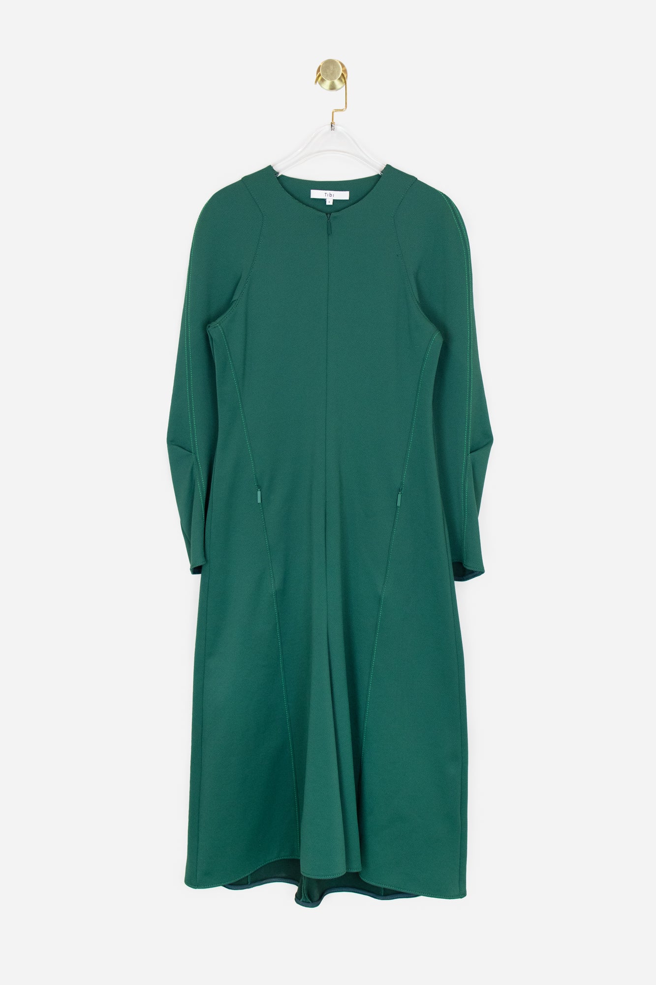 Green Ribbed Midi Dress