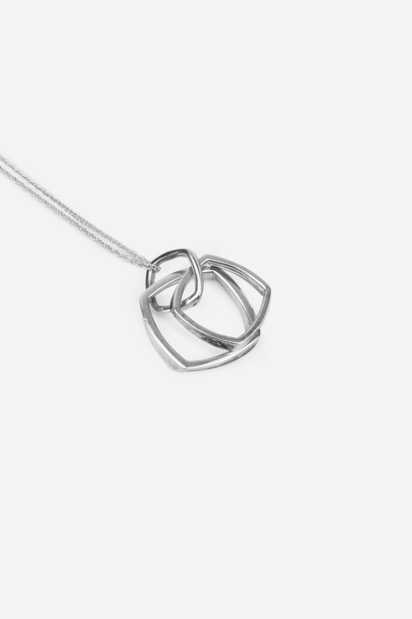 Frank Gehry Triple Torque Silver Pendant Necklace