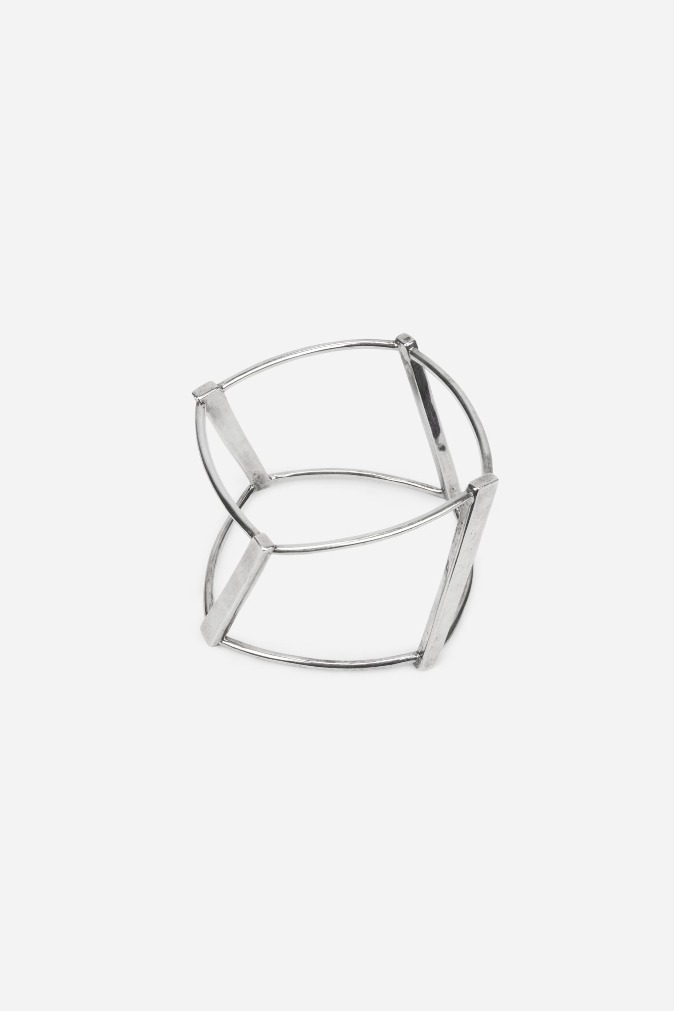 Silver Wide Open Torque Bangle