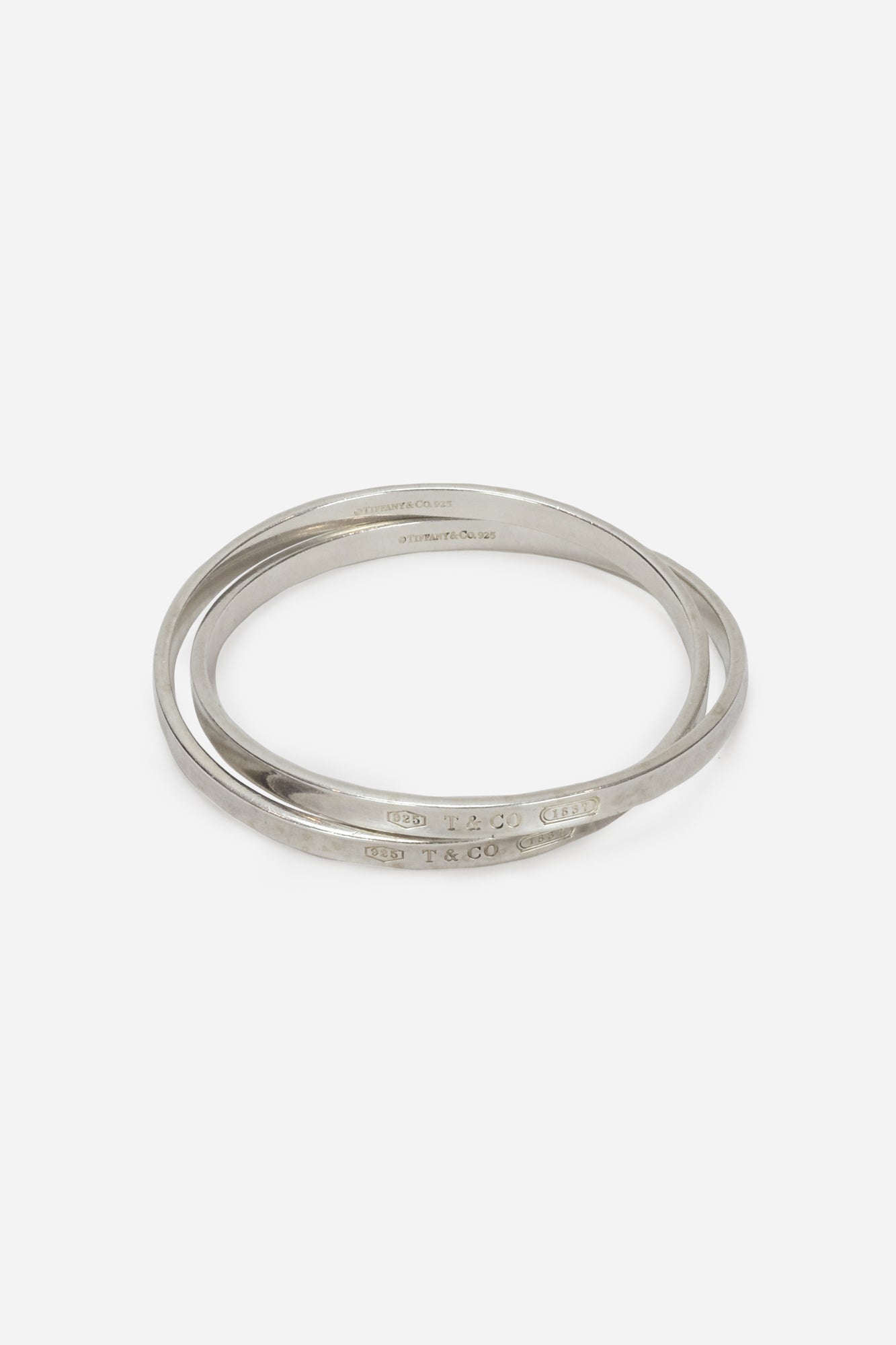 Sterling Silver Interlocking Circle Bangle