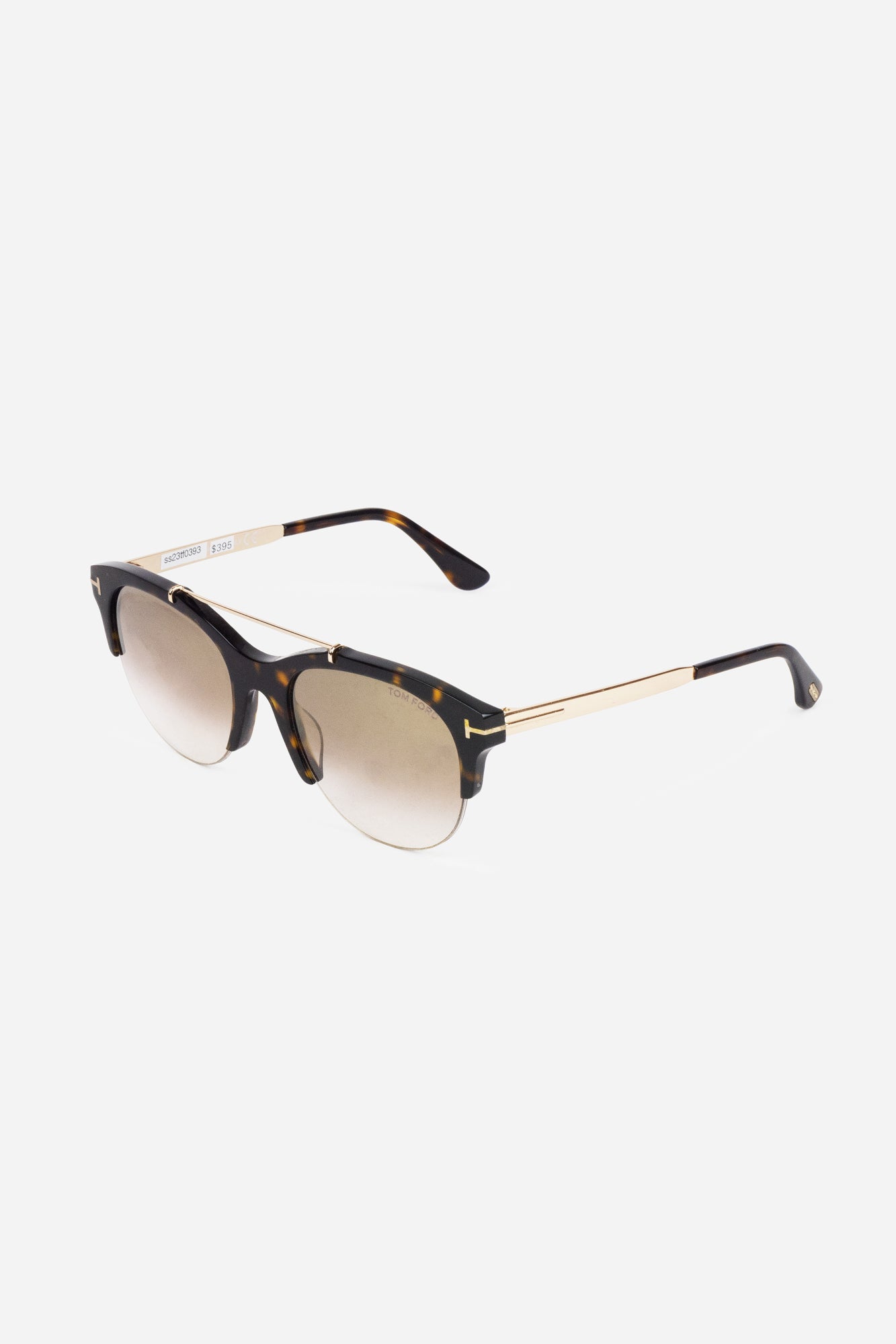 Brown Tortoise Round Frame Gradient Lens Sunglasses