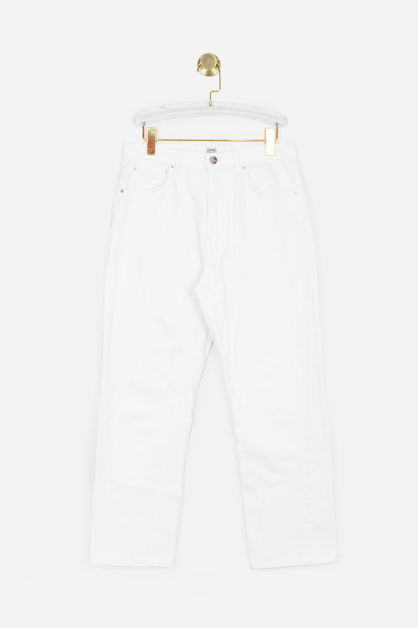 White Denim Straight Leg Jeans