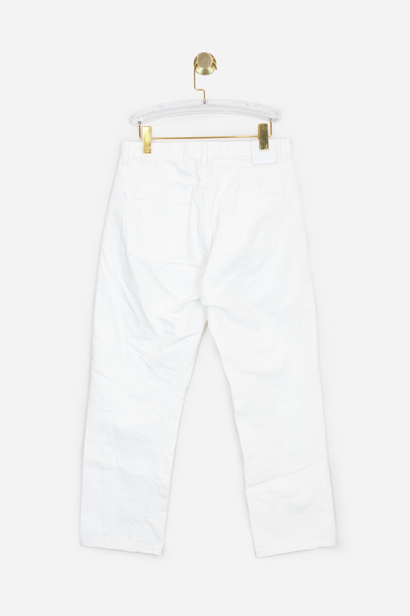 White Denim Straight Leg Jeans