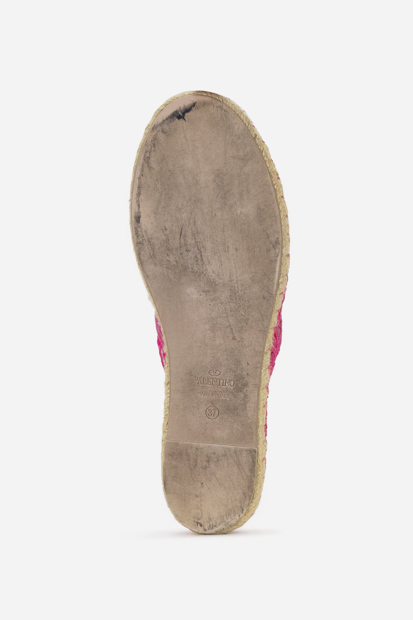 Pink Lace and Leather Espadrilles Flats