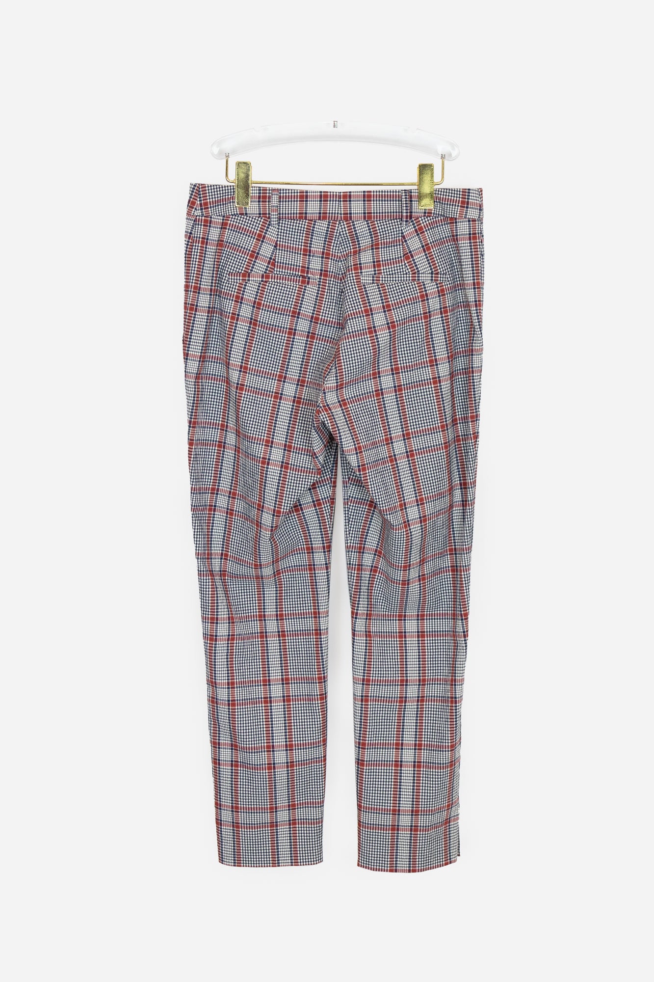 Multi Plaid Slim Tailored Trouser