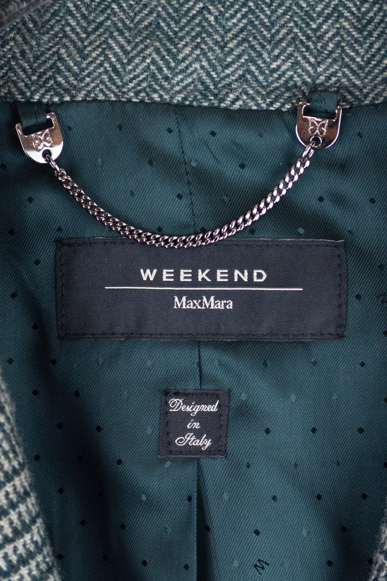 Green Plaid Blazer with Brown Elbow Patches