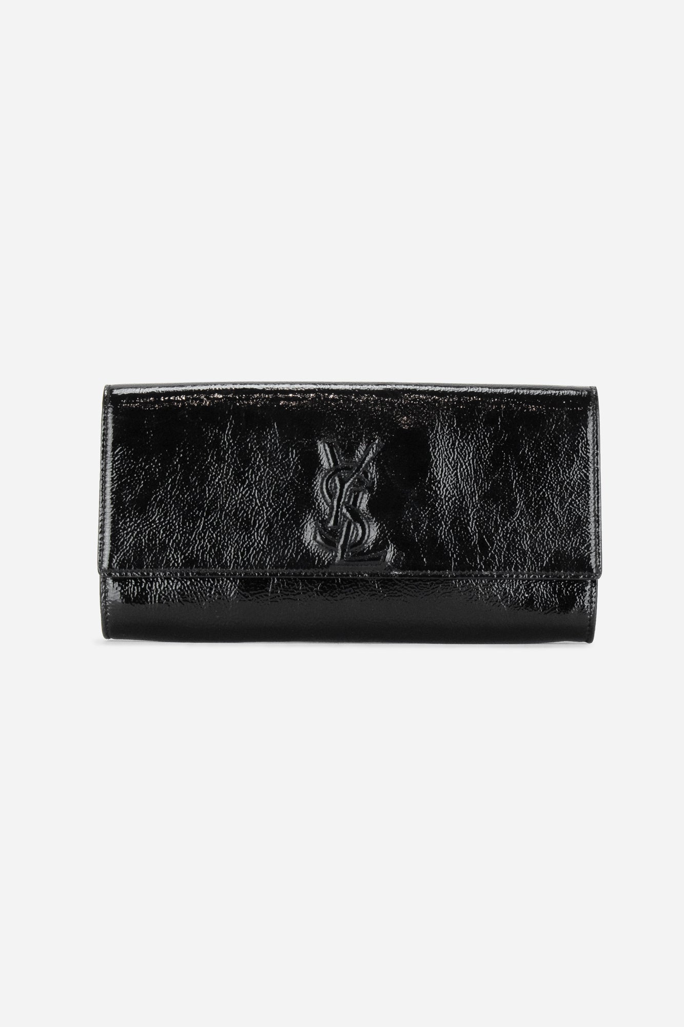 Black Patent Belle De Jour Envelope Clutch