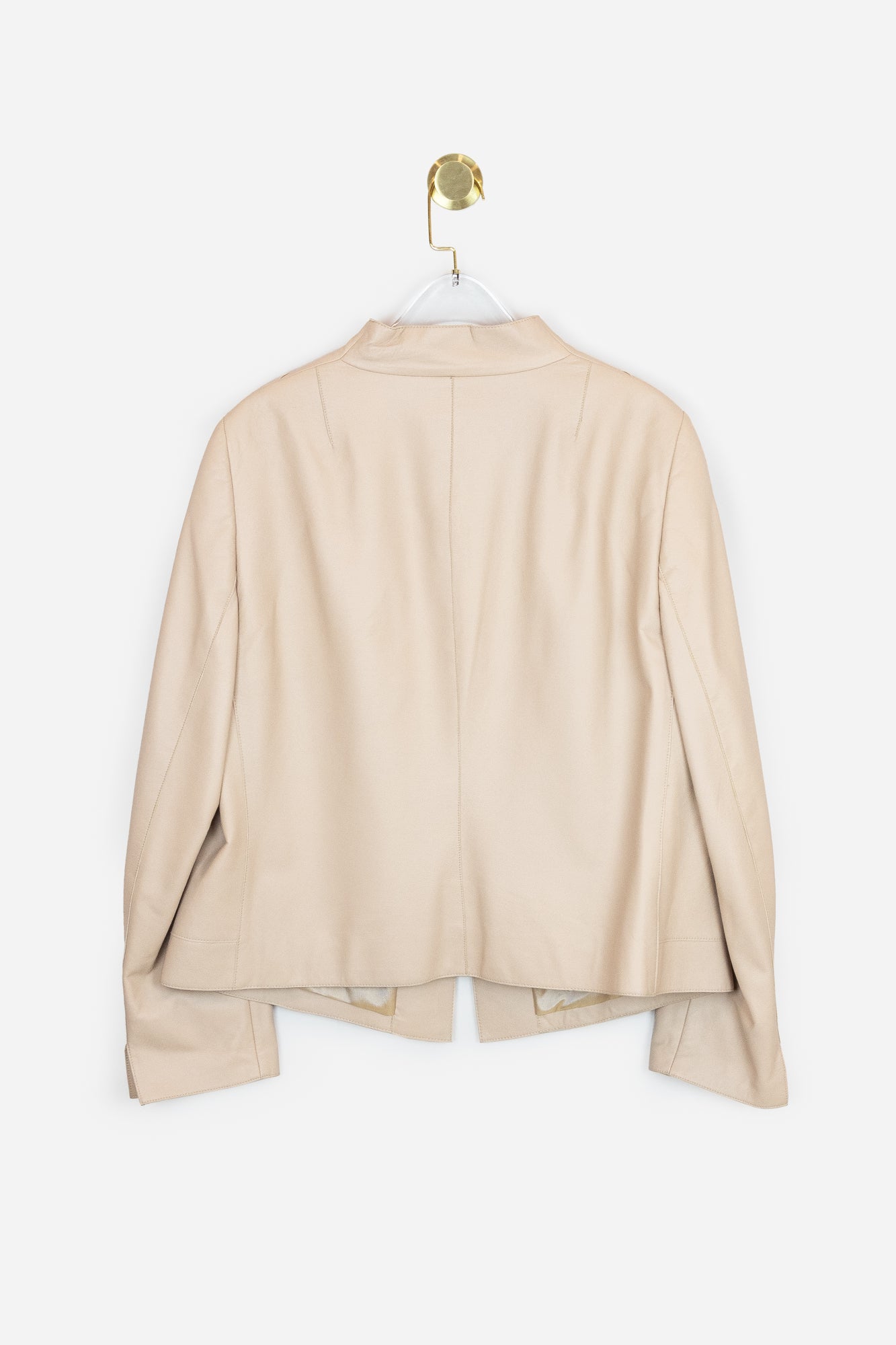 Beige Leather Jacket