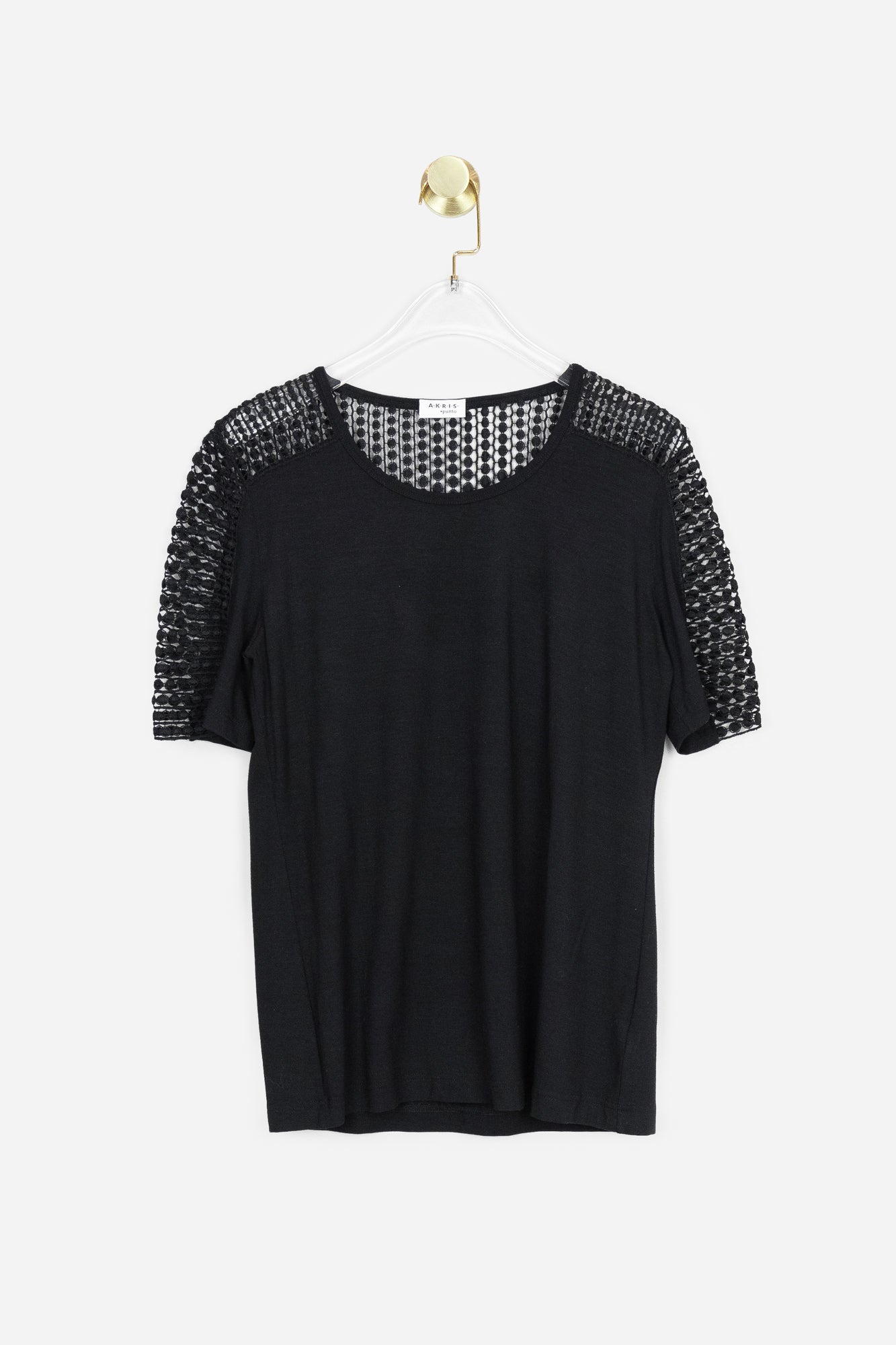 Black Shirt with Knitted Details - So Over It Luxury Consignment