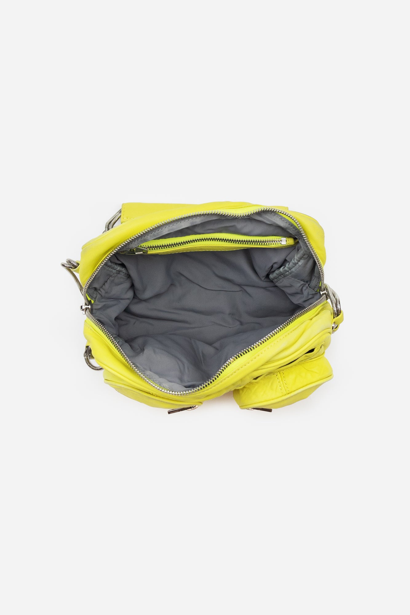Yellow Citrus Leather Brenda Chain Crossbody Bag