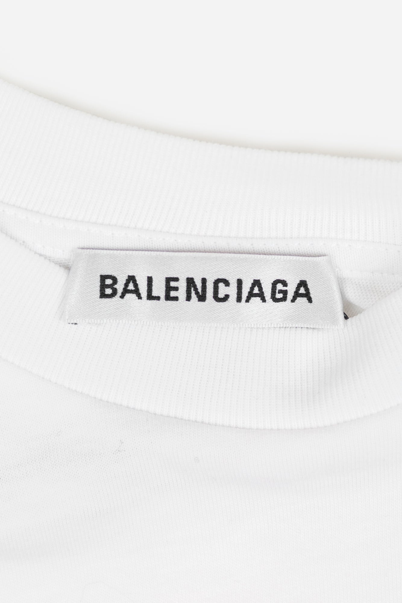White Printed Boxy Fit Logo T-Shirt